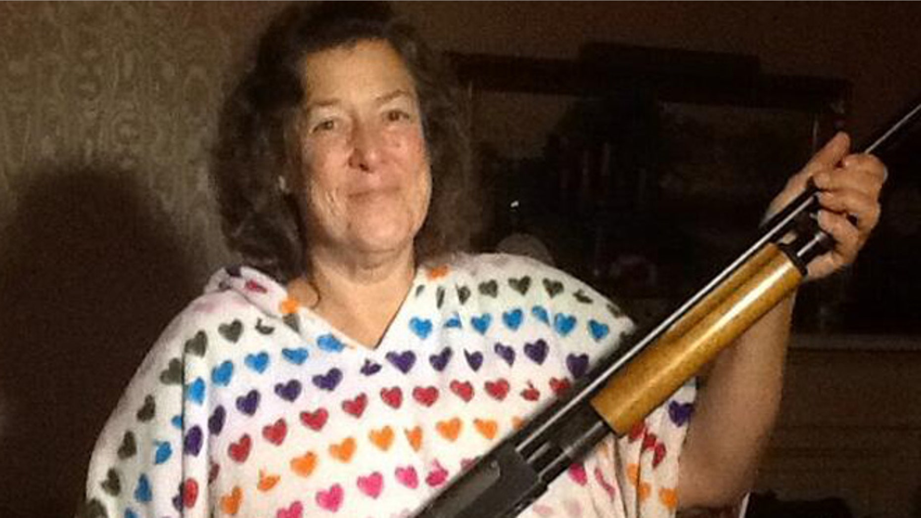 This undated photo shows Carla with the shotgun police say she used to chase off two suspects.