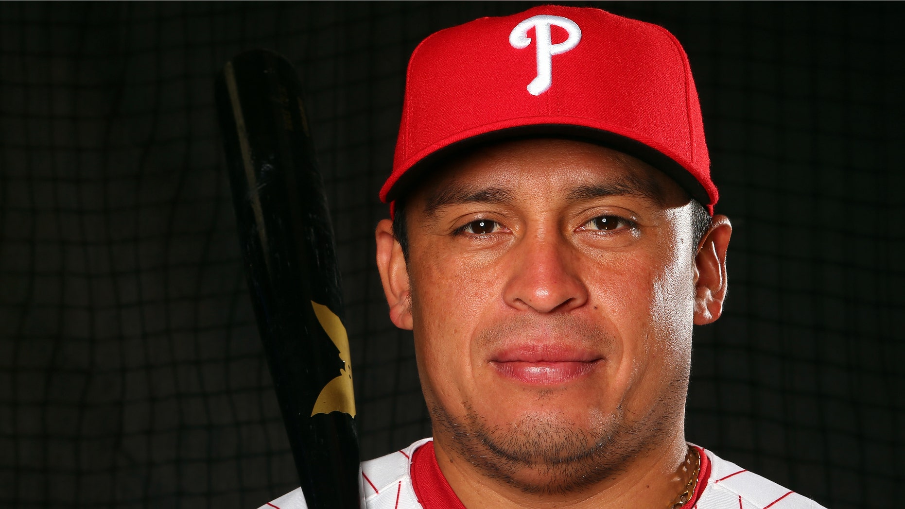 Carlos Ruiz #51 of the Philadelphia Phillies poses for a portrait on February 18, 2013 at Bright House Field in Clearwater, Florida. (Photo by Elsa/Getty Images)