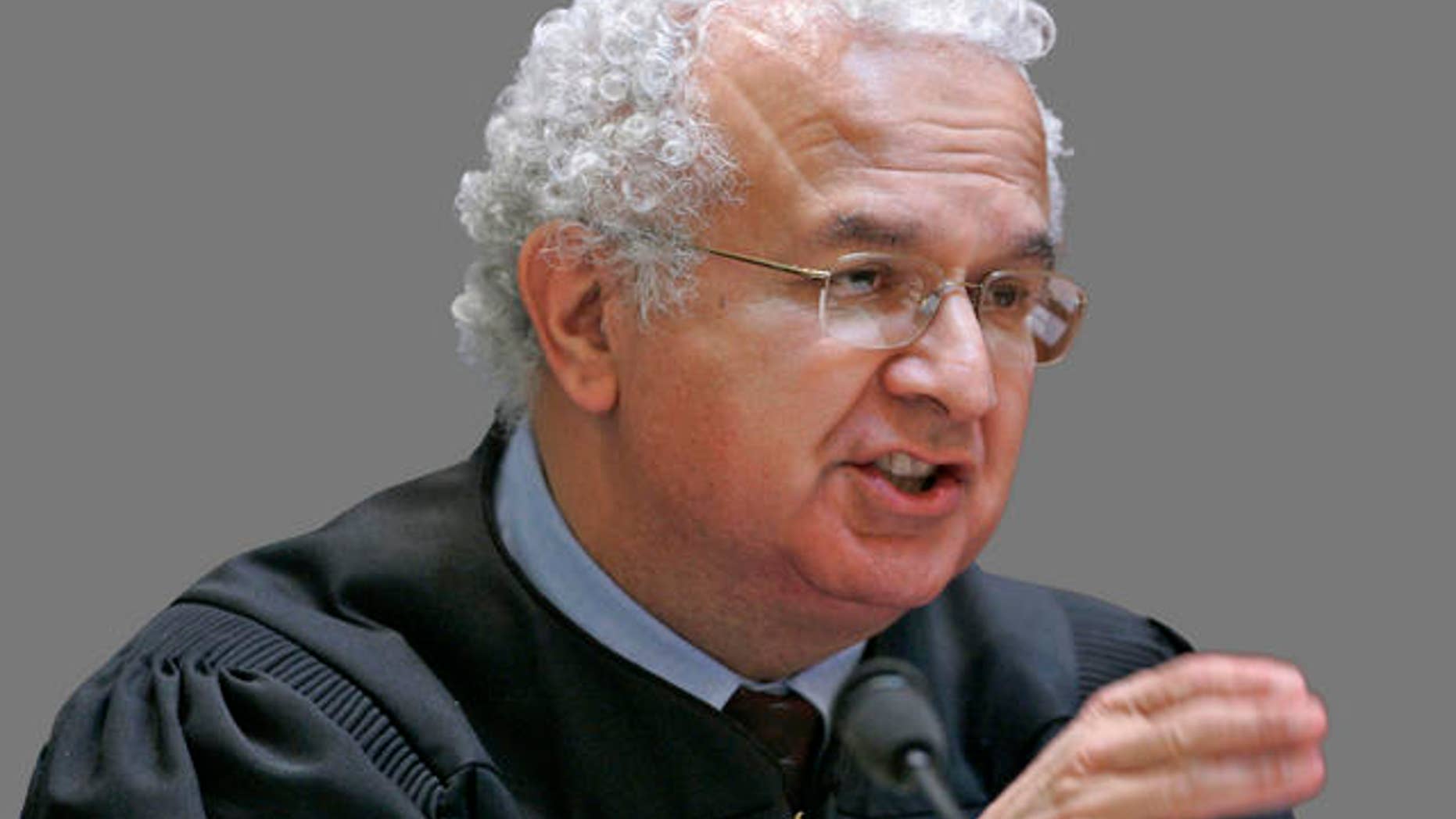 California Supreme Court Associate Justice Carlos R. Moreno in San Francisco, Tuesday, March 4, 2008. Gay marriage supporters and opponents are finished presenting arguments on whether California should join Massachusetts in legalizing same-sex marriages. The California Supreme Court heard more than 3½ hours of arguments Tuesday in six separate cases being heard jointly. The seven justices asked whether California already protects the civil rights of gay and lesbian couples through domestic partnerships. (AP Photo/Paul Sakuma, pool)