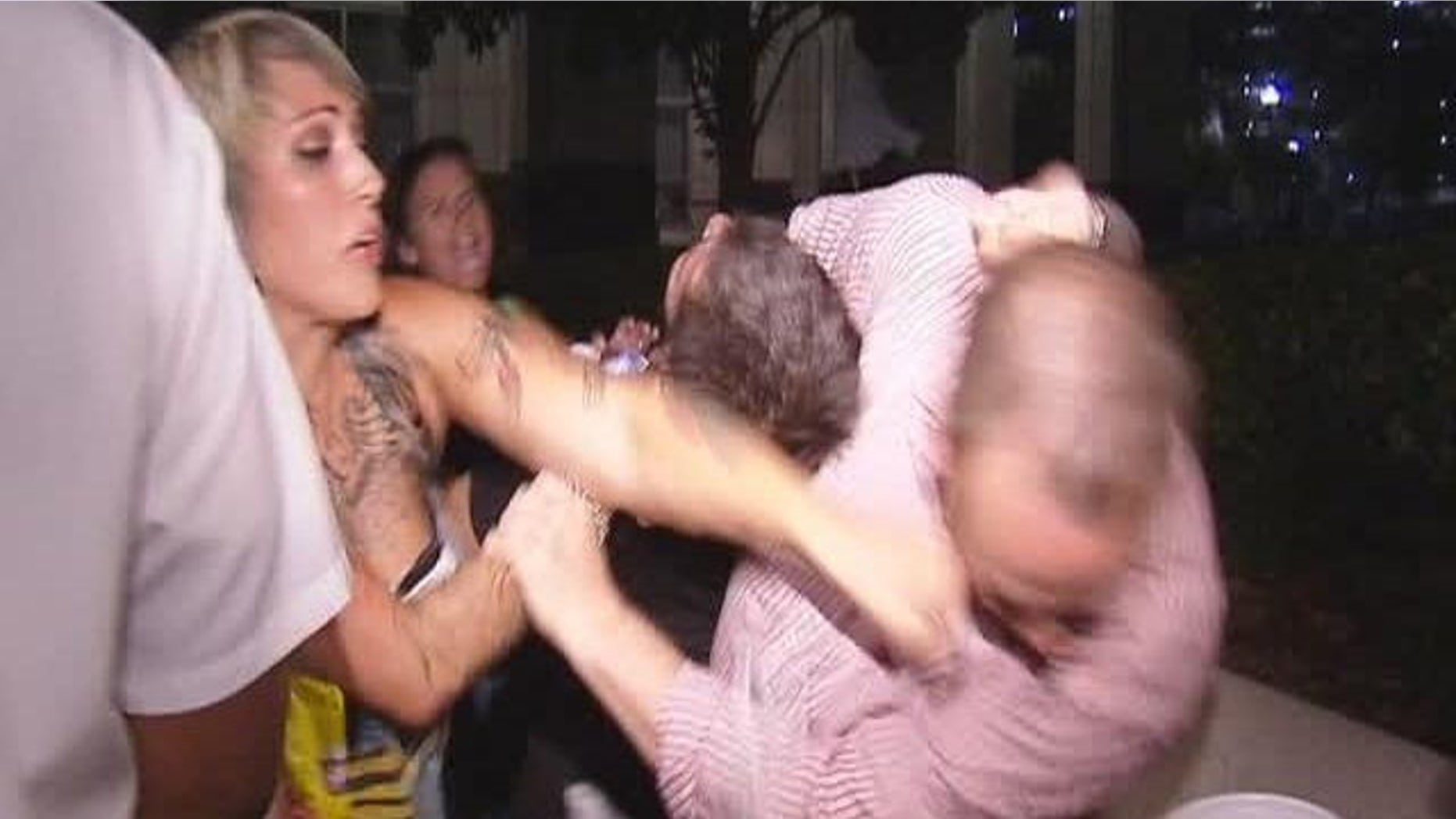 A brawl broke out among spectators waiting in line for tickets to Casey Anthony's murder trial in Florida.