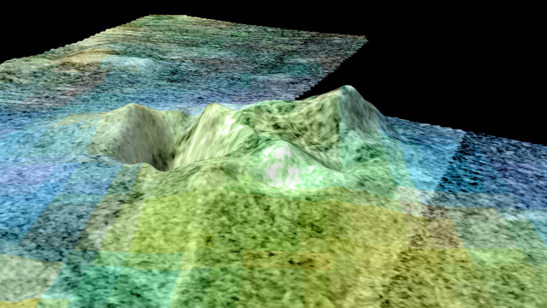 This image is based on data from NASA's Cassini spacecraft and shows a flyover of an area of Saturn's moon Titan known as Sotra Facula. Scientists believe Sotra is the best case for an ice volcano -- or cryovolcano -- region on Titan.