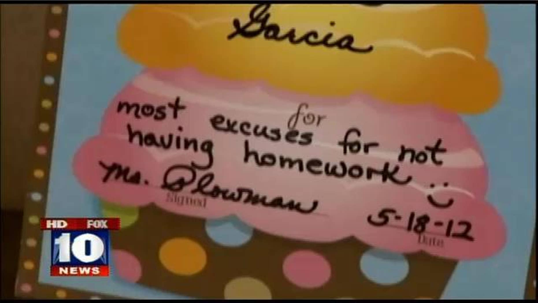 FILE: Teacher reportedly made this award for 8-year-old.