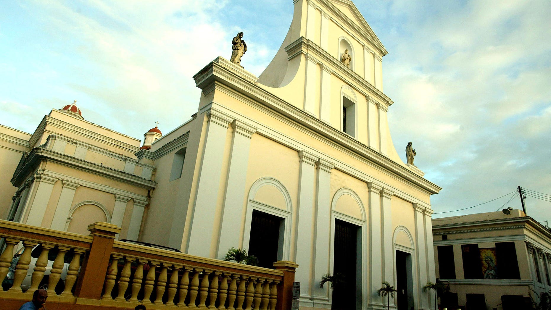 SAN JUAN, PUERTO RICO - DECEMBER 4: (PUERTO RICO OUT) View of The San Juan Cathedral where singer Marc Anthony will have his catholic wedding with Dayanara Torres, Miss Universe, is seen December 4, 2002 in Old San Juan, Puerto Rico. Anthony will be married December 7,2002. (Photo by Jose Jimenez/Primera Hora/Getty Images)