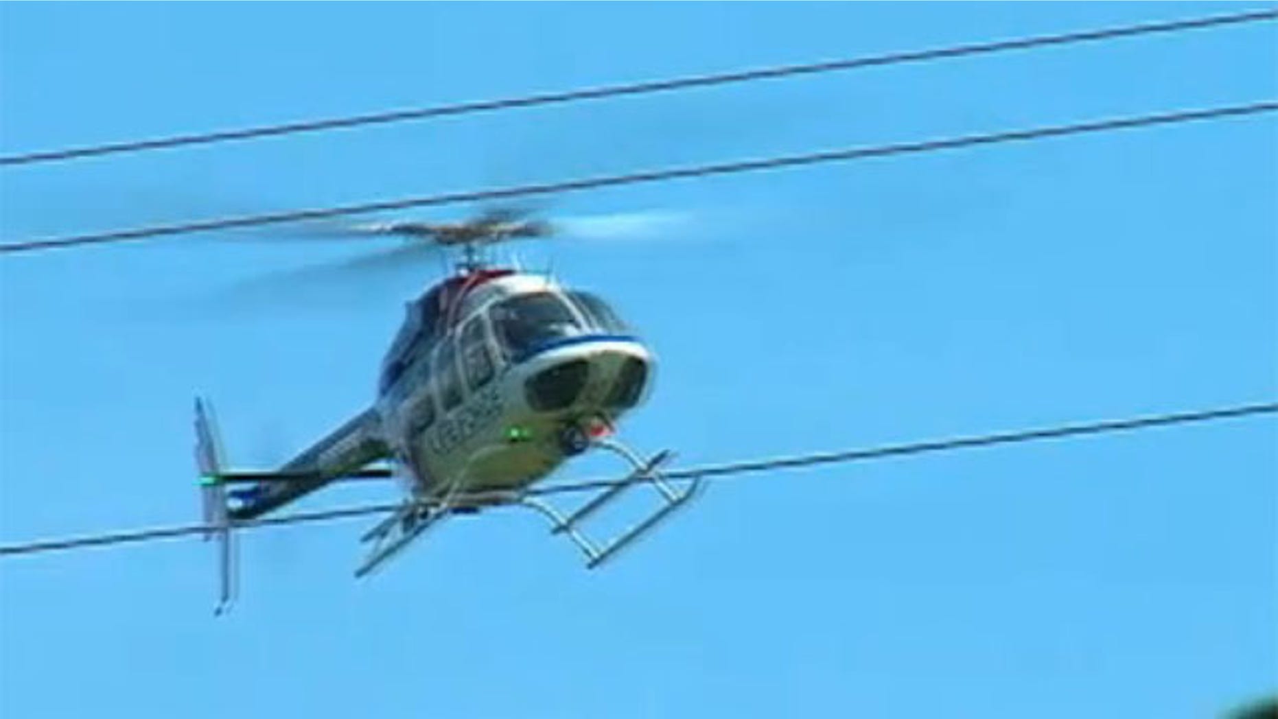 May 27, 2013: A helicopter comes to transport a man to a hospital after he was rescued from a Georgia cave.