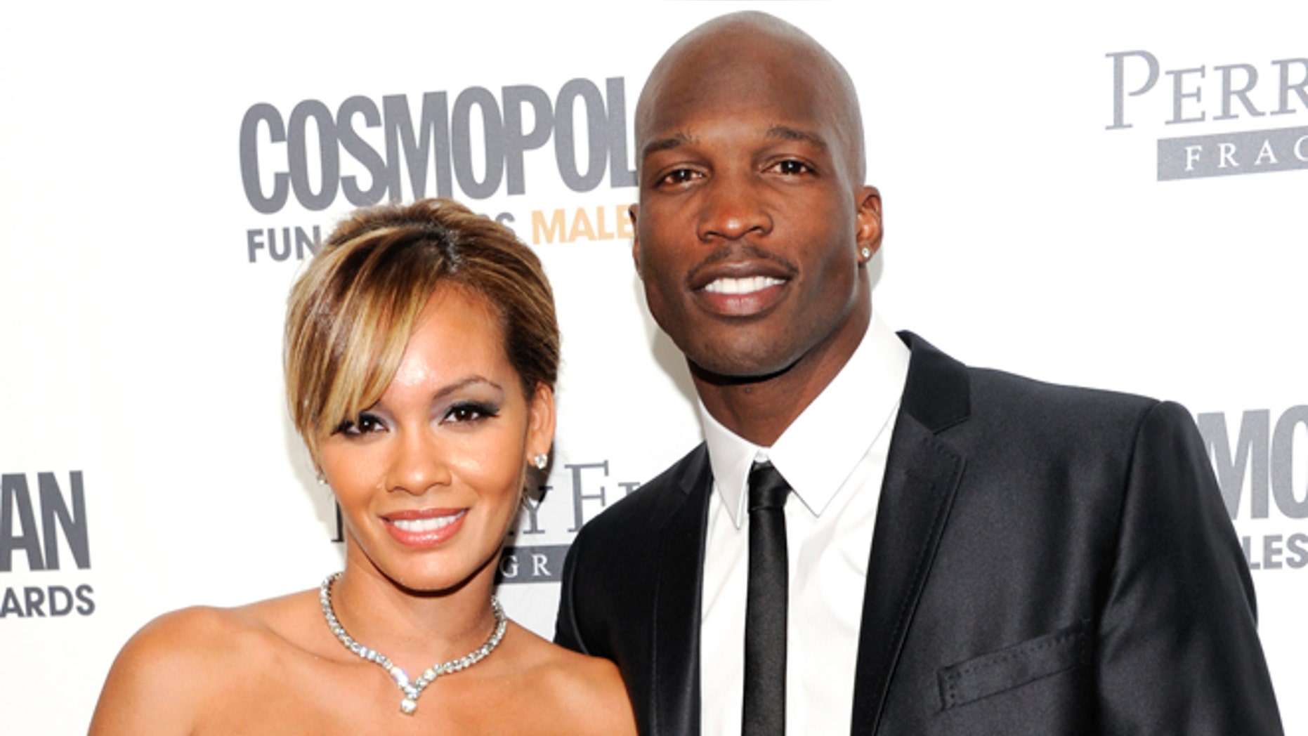 This March 7, 2011 file photo shows NFL Football player and reality television star Chad Johnson and Evelyn Lozada attending Cosmopolitan Magazine's Fun Fearless Males of 2011 event in New York.