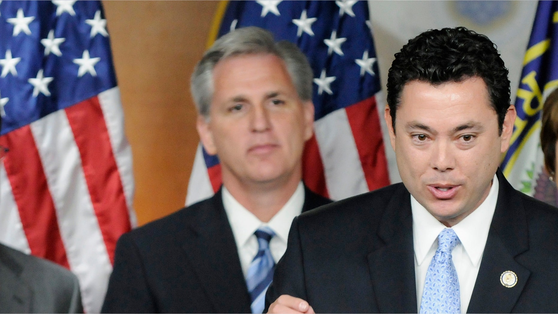 FILE: June 2011: Rep. Jason Chaffetz, R-Utah, flanked by GOP Rep. Kevin McCarthy, R-Calif, at the U.S. Capitol in Washington, D.C.