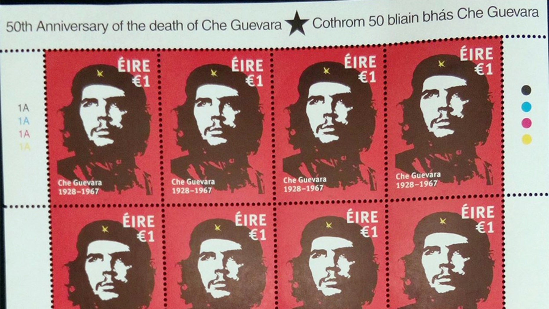 Ireland's Post Office chose the 50th anniversary of Che Guevara's death to issue a special stamp featuring the famous image of ‘Che’ by Dublin artist Jim Fitzpatrick.