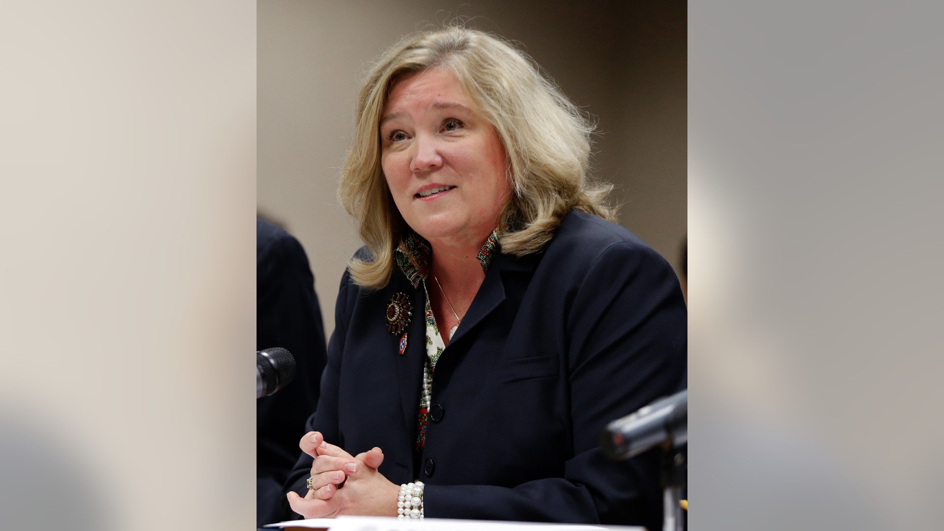 Nov. 8, 2012: This file photo shows Department of Children's Services commissioner Kate O'Day during a budget hearing in Nashville, Tenn.