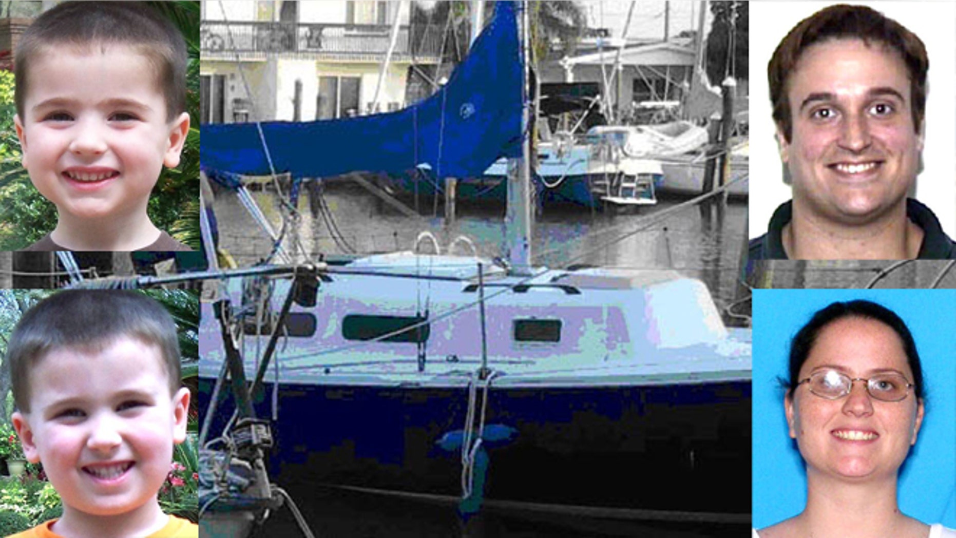 This undated photo provided by the Hillsborough County Sheriff's Office shows a 25-foot sailboat that was recently acquired by Joshua Michael Hakken. Officials are searching for Hakken, who kidnapped his two children from their grandparents' home in Tampa, Fla. Hakken lost custody of the children last year after a drug possession arrest in Louisiana. (AP Photo/Hillsborough County Sheriff's Office)