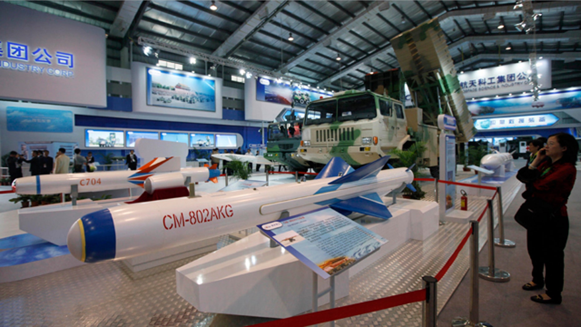 Nov. 16, 2010: Military technology, like these Chinese-made CM-802 AKG missiles, was on display at the 8th China International Aviation and Aerospace Exhibition in Zhuhai, southern coast of Guangdong province, China. But its the rise of unmanned aircraft at the show that has caught the eye of experts.