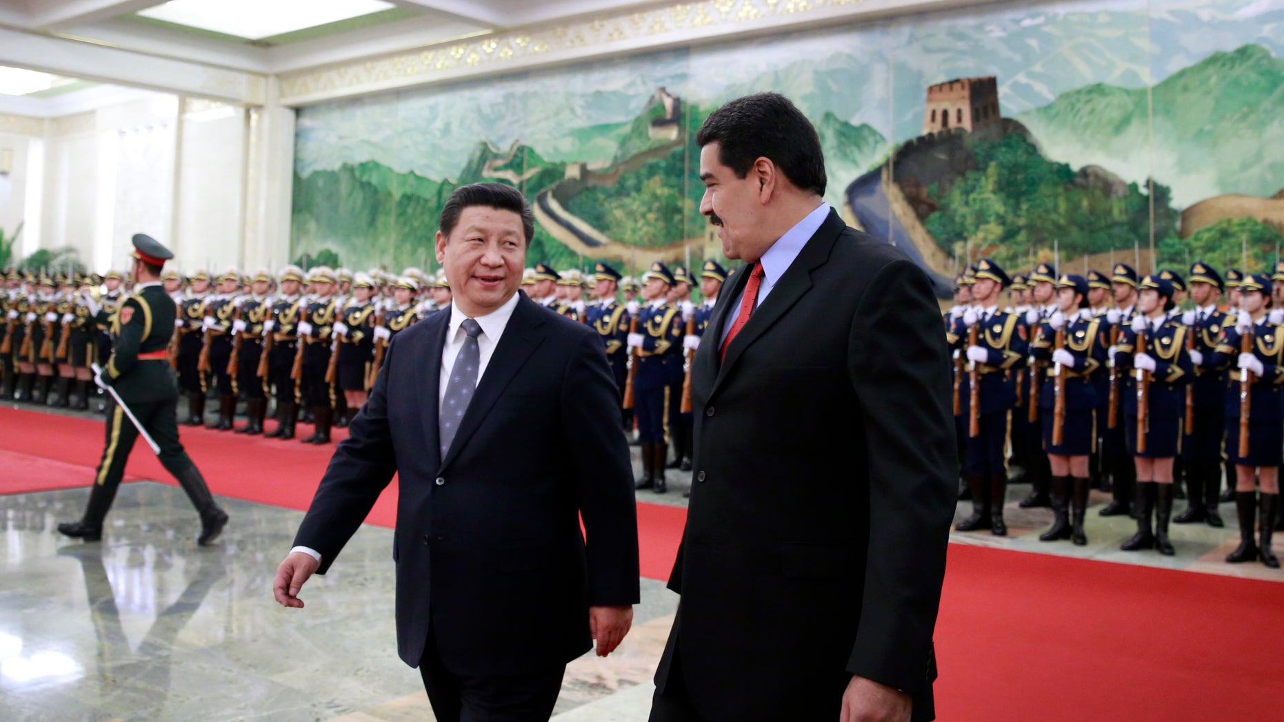 Venezuela's President Nicolas Maduro, and Chinese President Xi Jinping in Beijing, Wednesday, Jan. 7, 2015.