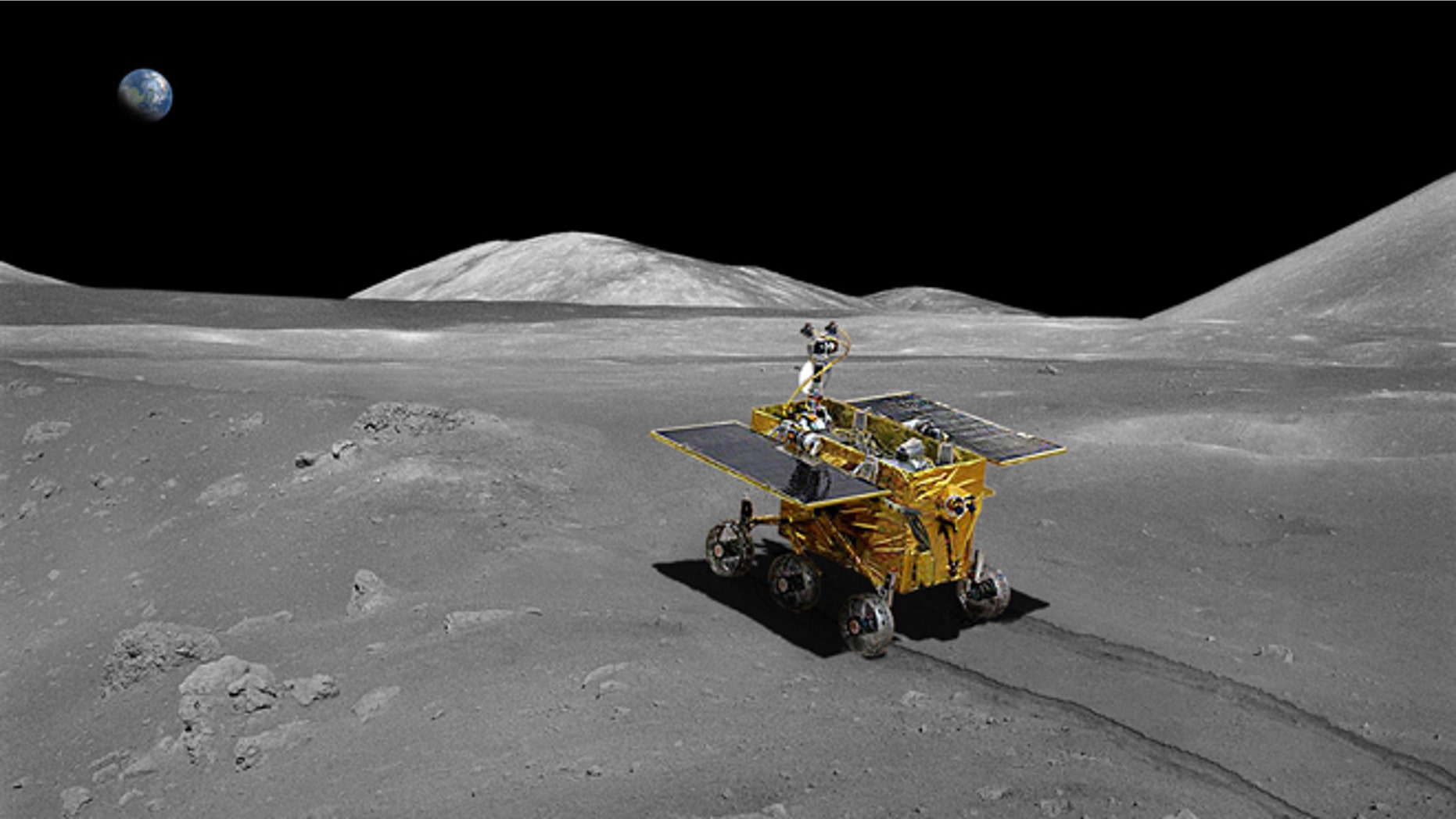 An artist's conception of China's Chang'e 3 robot on the moon.