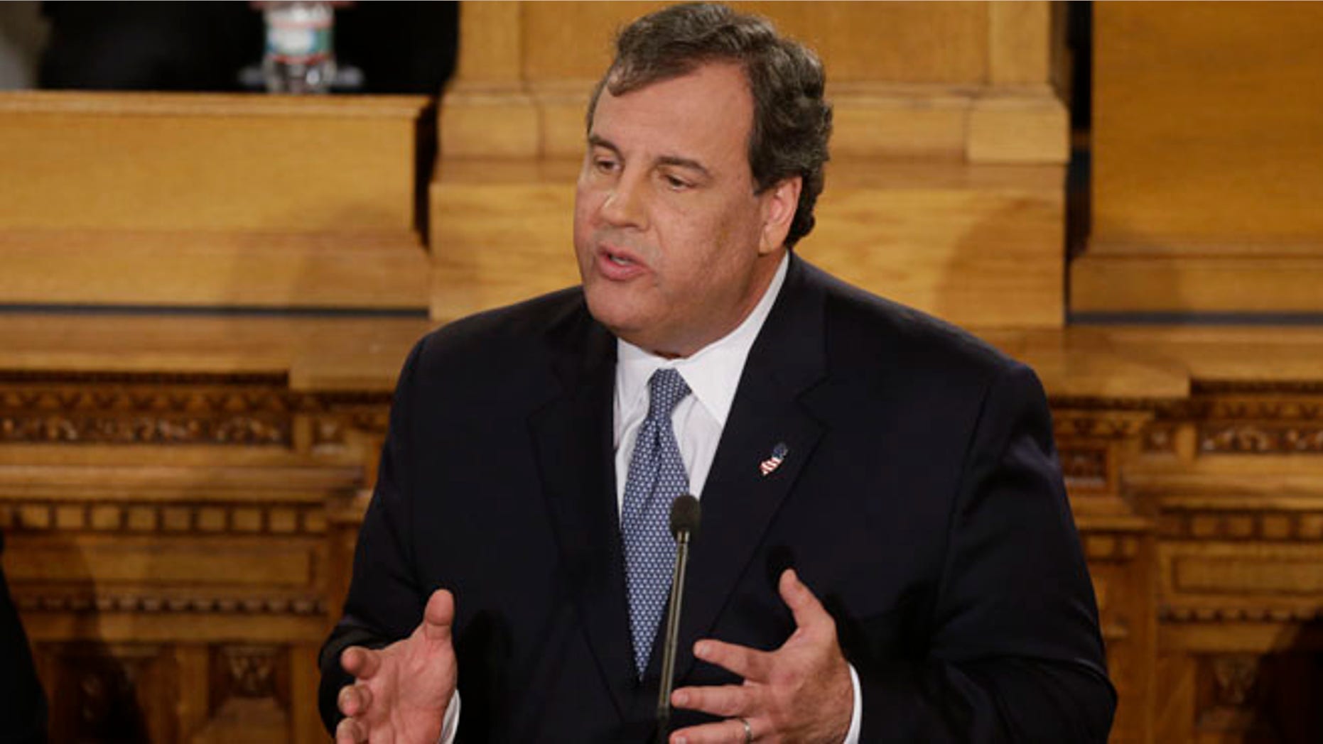 New Jersey Gov. Chris Christie delivers his State Of The State address at the Statehouse, Jan. 14, 2014, in Trenton, N.J.