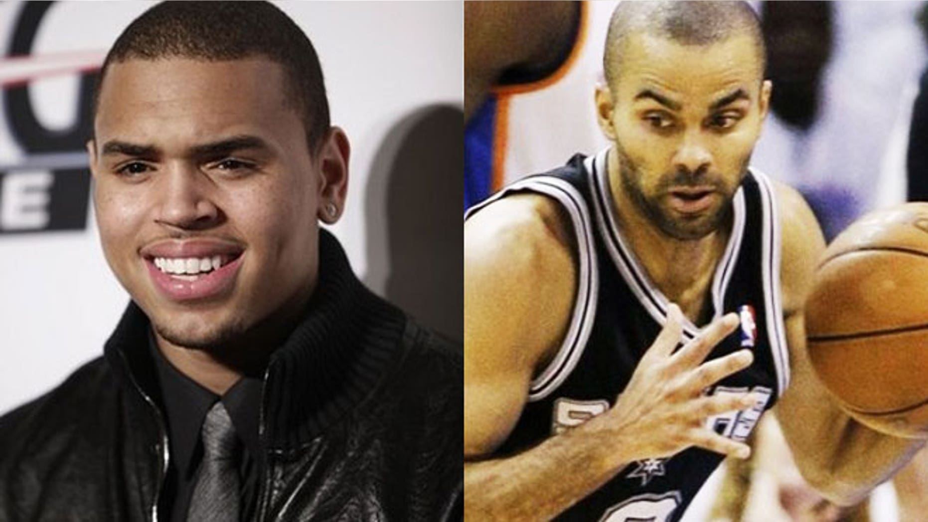 Tony Parker (right) is suing a NYC club after he claims they helped to stir up a fight between Chris Brown (left) and Drake.