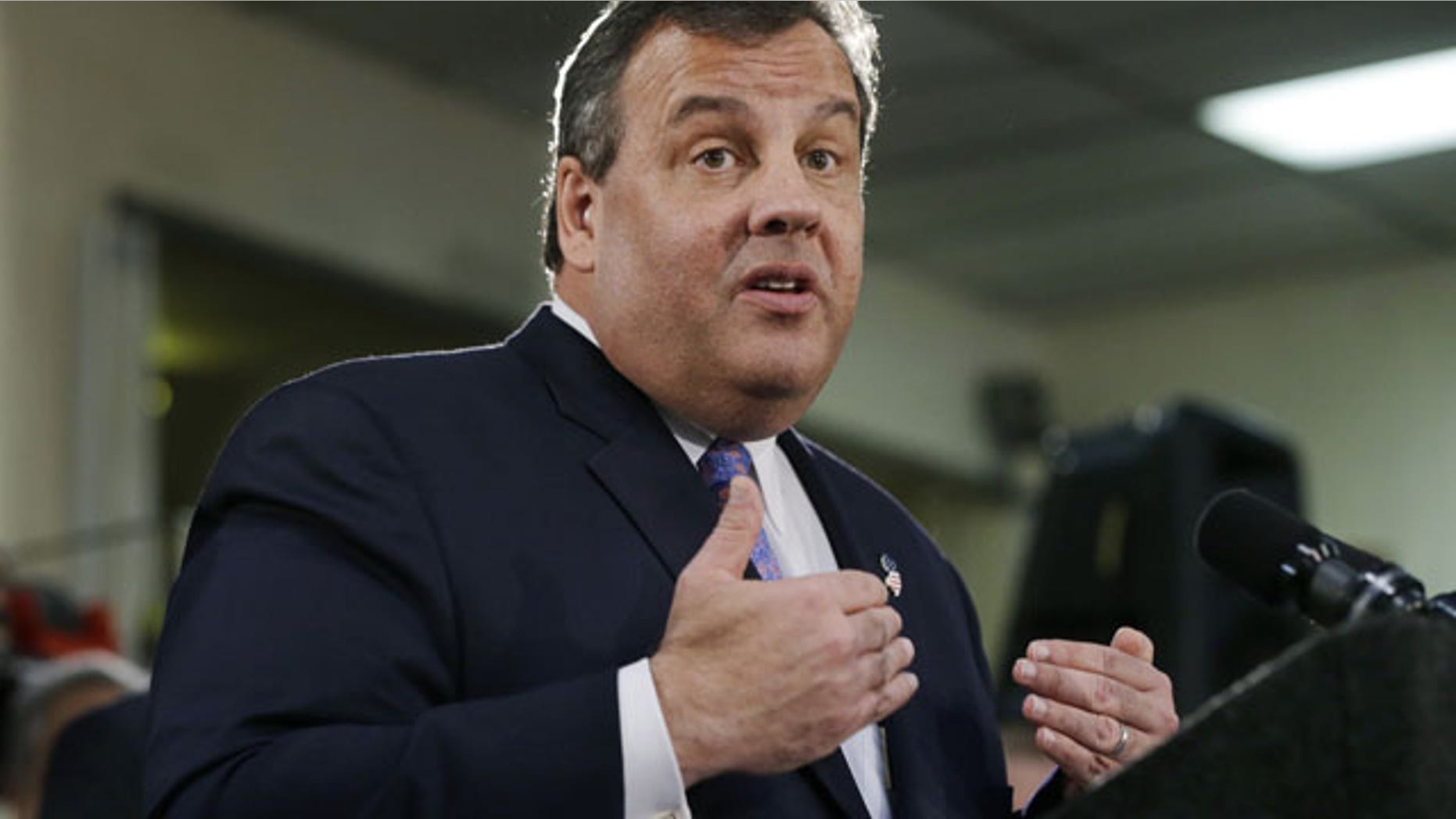 FILE - In this Feb. 4, 2014, file photo, New Jersey Gov. Chris Christie speaks in Keansburg, N.J., at a gathering of residents whose homes in Keansburg, were heavily damaged by Superstorm Sandy. (AP)