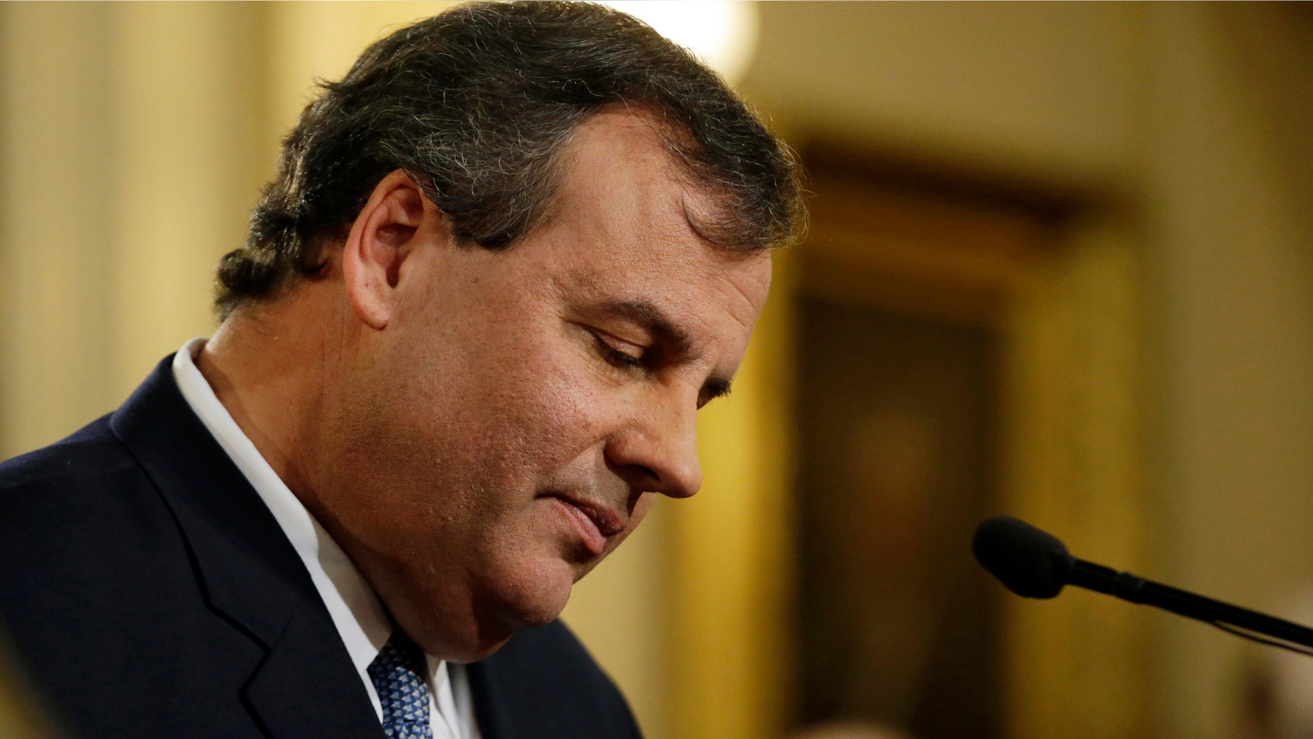New Jersey Gov. Chris Christie delivers his State Of The State address at the Statehouse, Tuesday, Jan. 14, 2014.