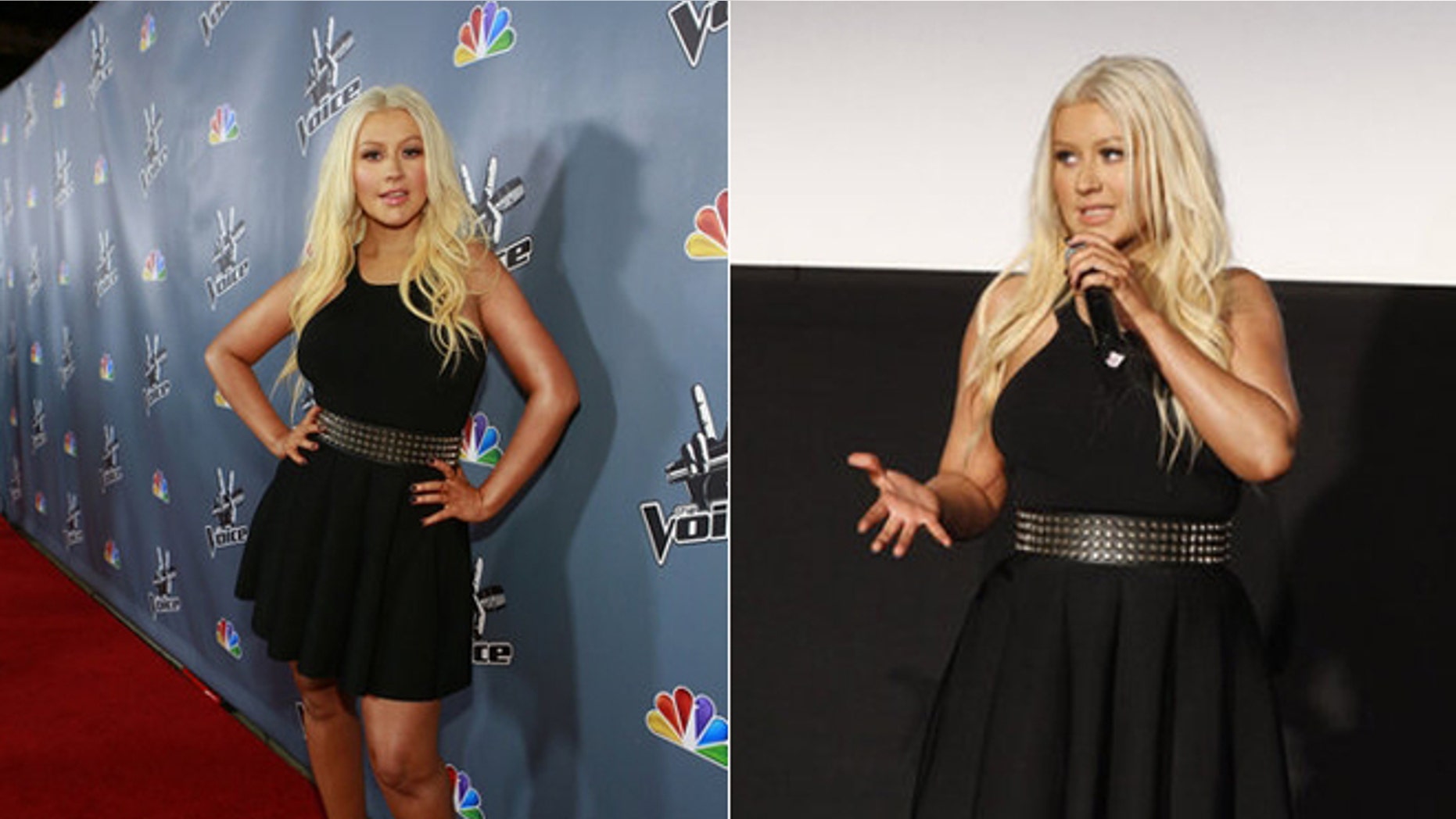Christina Aguilera at "The Voice" premiere.