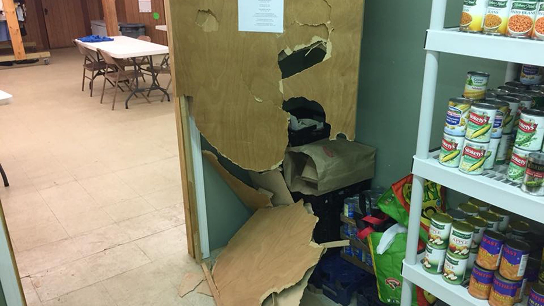 The Old Orchard Beach United Methodist Church said that some time between Monday night and Tuesday morning, someone had “forcibly entered the food pantry” after entering the property through a door that had been left open.