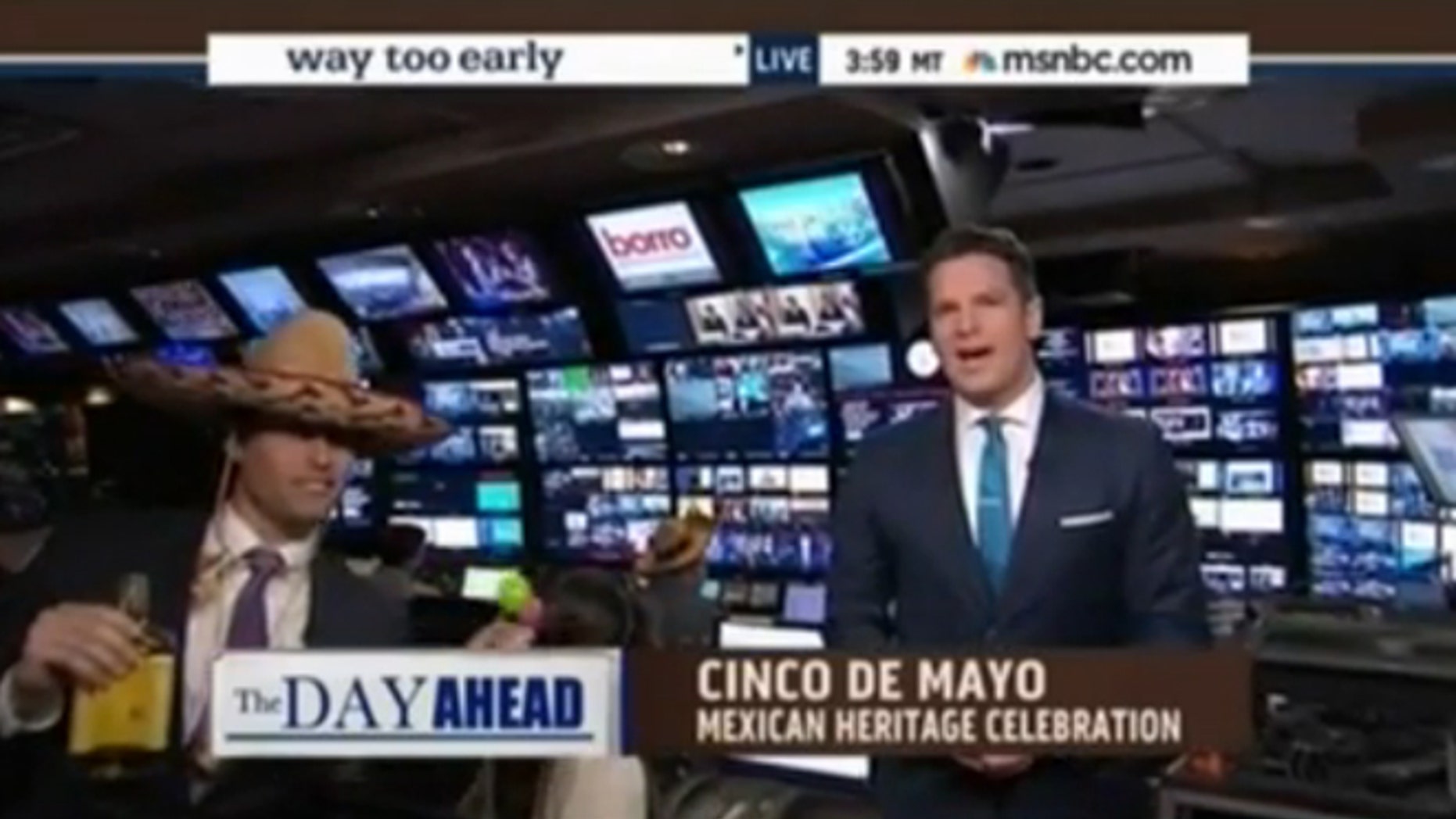 Louis Burgdorf, left, and Thomas Roberts of "Way Too Early" on MSNBC.