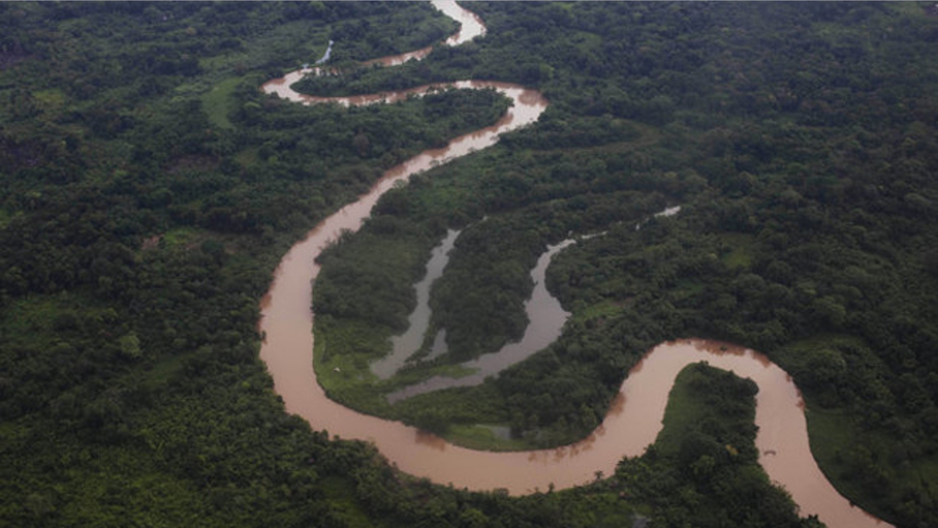 An aerial view of Honduras' Mosquitia region.