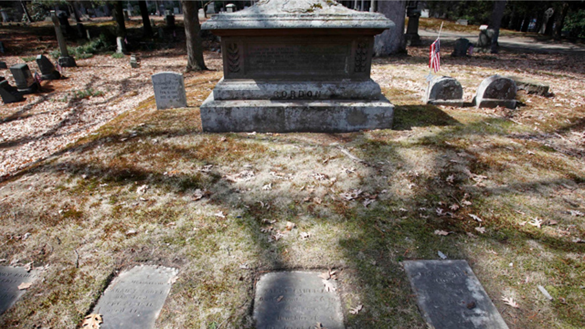 March 25, 2011: The untended gravesite of Union Civil War Major Gen. George H. Gordon is seen in Framingham, Mass.