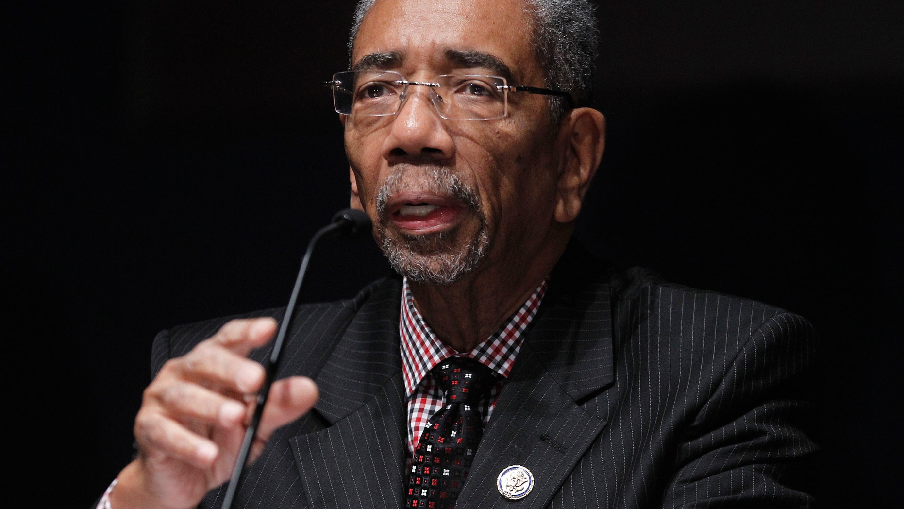 November 1: Rep. Bobby Rush, D-Ill., takes part in a congressional round-table on college sports, offering their perspectives on current state of NCAA athletics, on Capitol Hill in Washington.