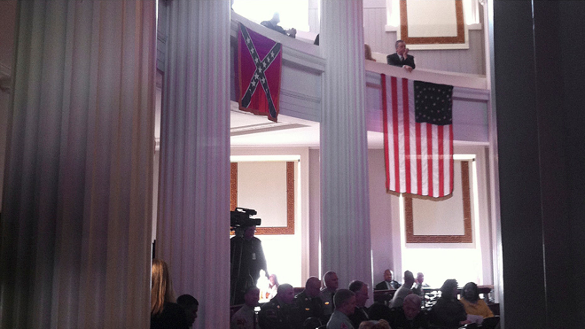 March 28, 2013: A Confederate flag is seen on display at the old Capitol, which houses the governors office and still hosts numerous government events in Raleigh, N.C.