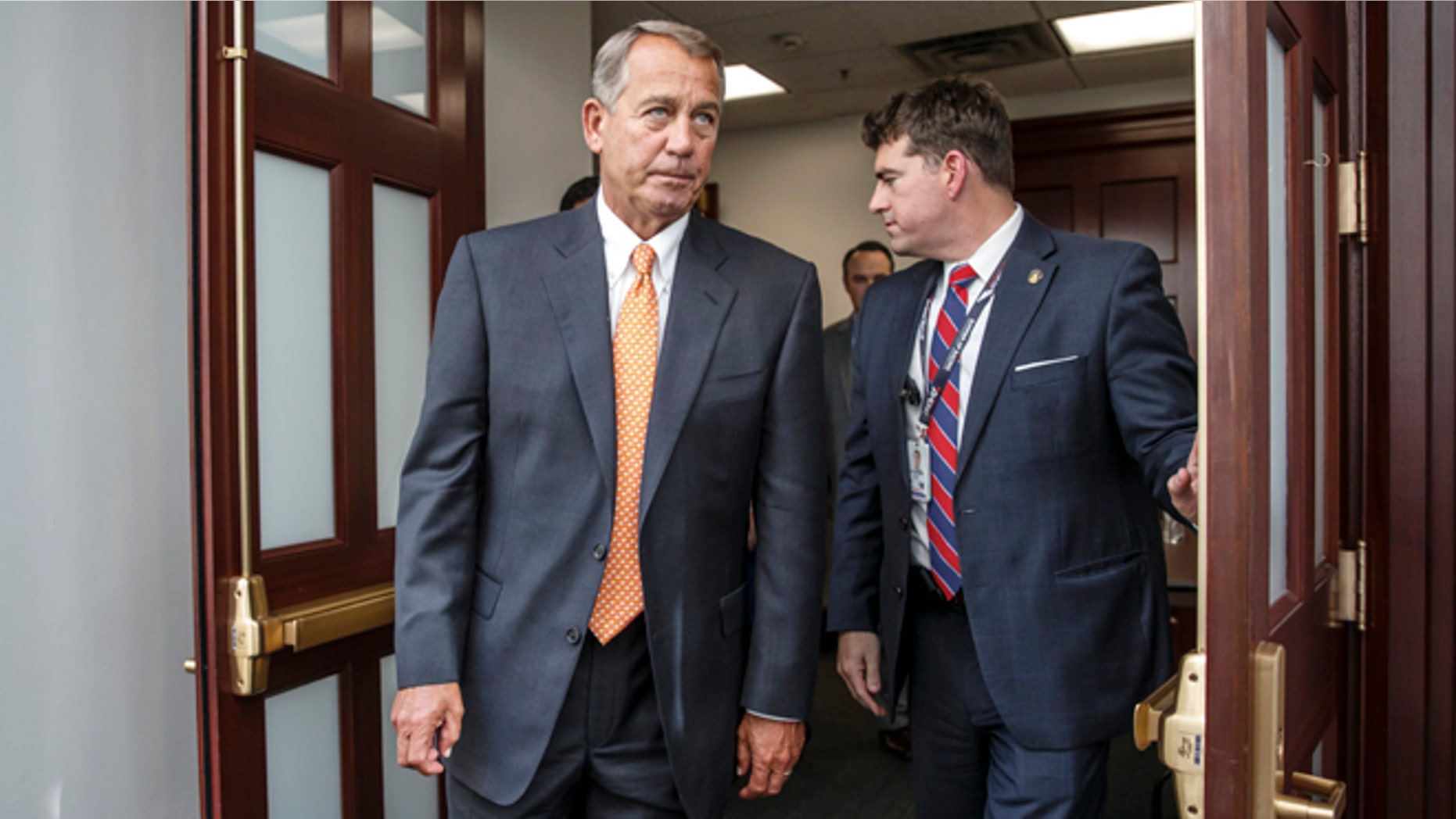 House Speaker John Boehner with House Republicans on Capitol Hill Friday, Jan. 9, 2015.