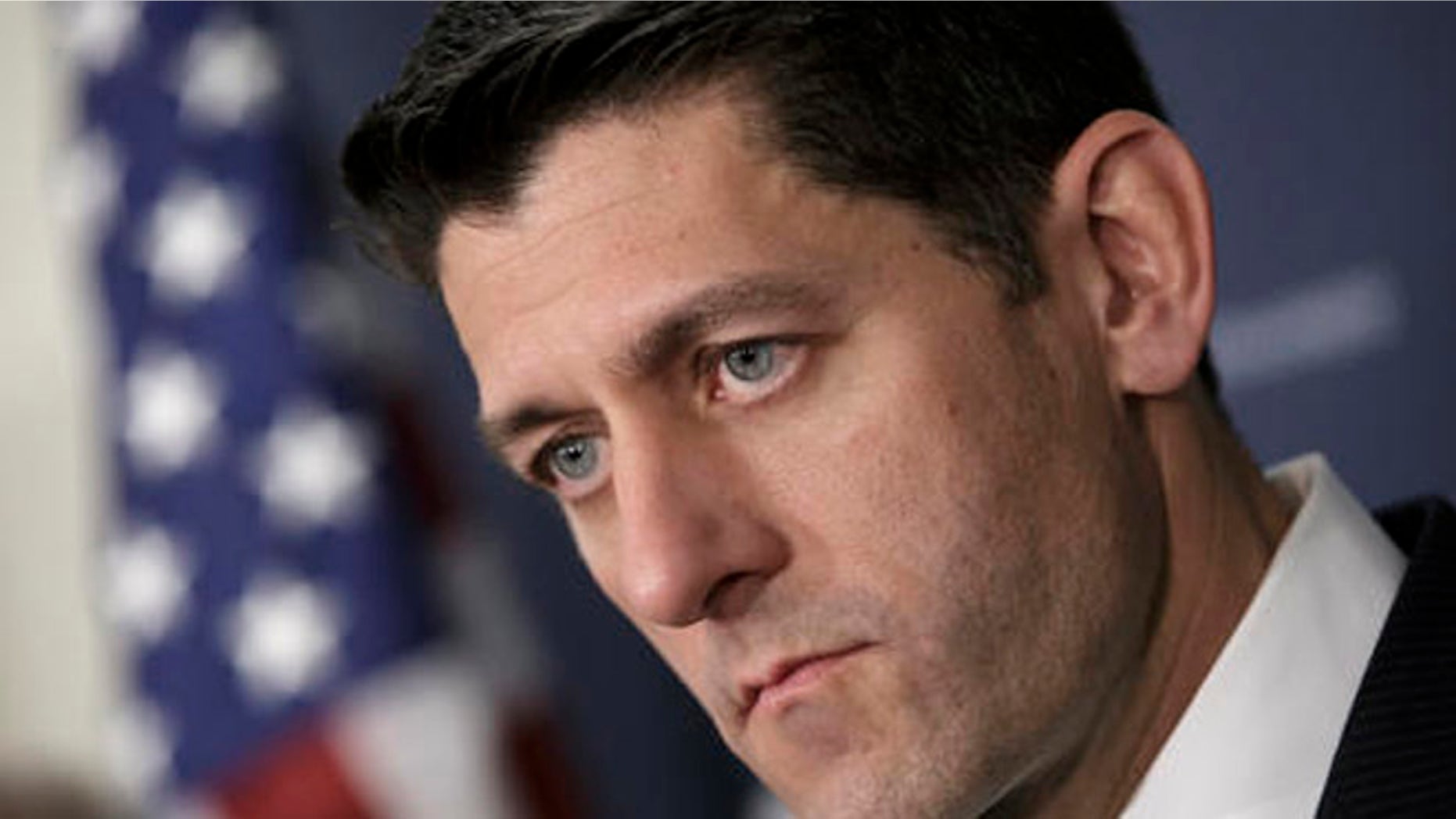 In this April 13, 2016, file photo House Speaker Paul Ryan of Wis., pauses during a news conference on Capitol Hill in Washington. Debt-ridden Puerto Rico faces a $422 million bond payment deadline May 1 with no sign Congress will act in time to help. Further complicating lawmakers efforts to steer the U.S. territory away from economic collapse are ads airing nationwide that claim the legislation amounts to a financial bailout even though the bill has no direct financial aid. House conservatives have latched onto that argument, making it difficult for Ryan, to garner support for the bill. (AP Photo/J. Scott Applewhite, File)