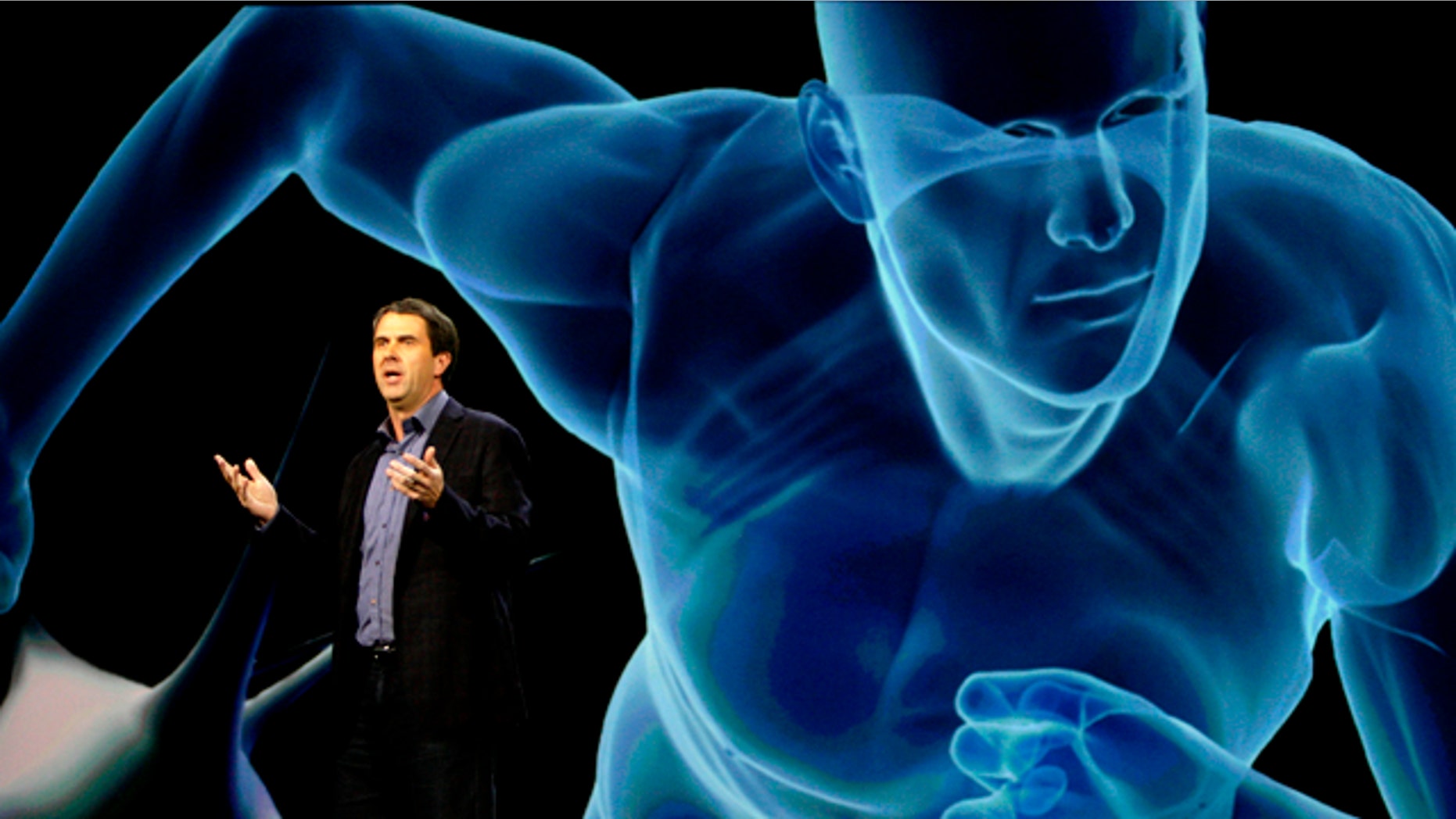 Microsoft Entertainment and Devices Division president Robbie Bach speaks during CEO Steve Ballmer's keynote address at the 2010 International Consumer Electronics Show (CES) in Las Vegas.