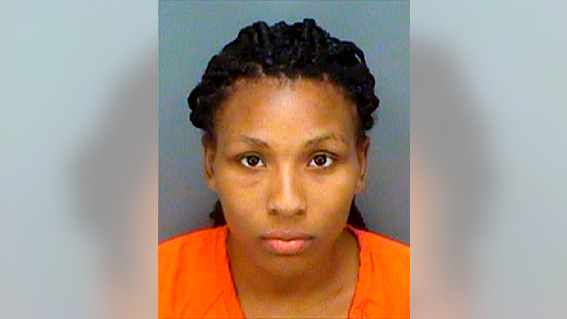 This Wednesday, Sept. 5, 2018 photo provided by the Pinellas County Jail shows Charisse Stinson, 21. She was arrested and charged with first-degree murder in the death of her two-year-old son, Jordan Belliveau. Investigators say Stinson struck Jordan in the face, knocking him into a wall hours before reporting him missing. The child's body was found in a wooded area. (AP Photo/Pinellas County Jail)