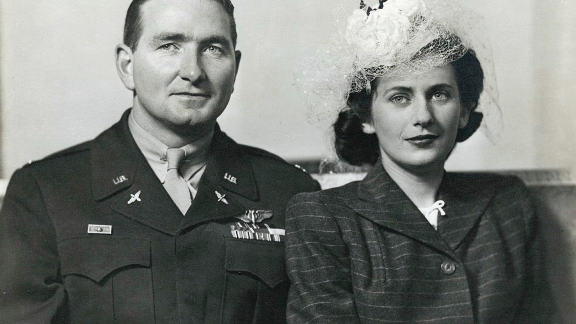 This undated Watters family photo via the Omaha World-Herald shows Col. John Watters and his wife, Jean Watters, on their wedding day. Jean Watters was buried Monday, Sept. 24, 2018, in Nebraska with British military honors for a secret that she held for decades: her World War II service as a codebreaker of German intelligence communications. The tribute honored Watters for her role decoding for a top-secret military program led by British mathematician Alan Turing, who was the subject of the 2014 Oscar-winning film, "The Imitation Game ." She was 18 when she enlisted in the Women's Royal Naval Service. She and her husband retired to the U.S. in 1969. (Family photo via the Omaha World-Herald via AP)