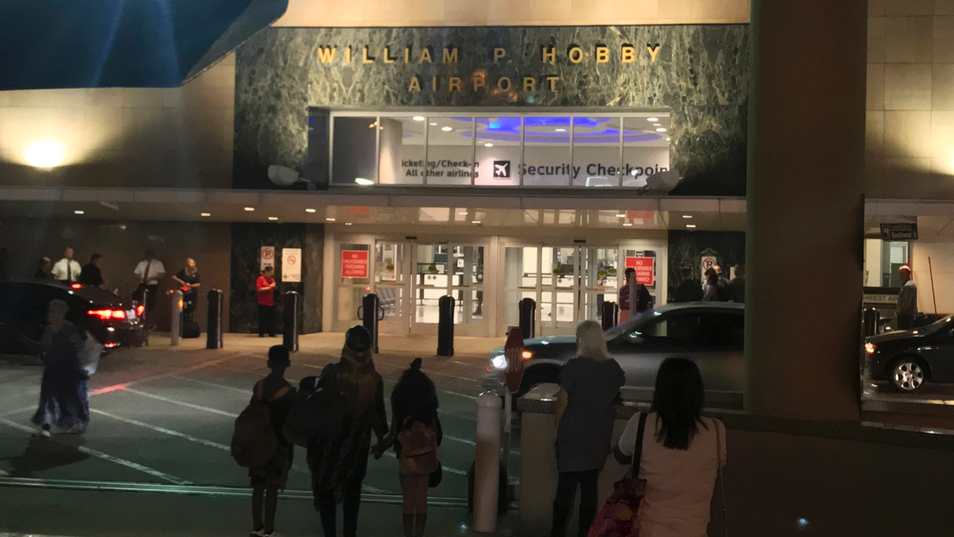 All flights out of the airport were temporarily delayed as a result of the security issue.