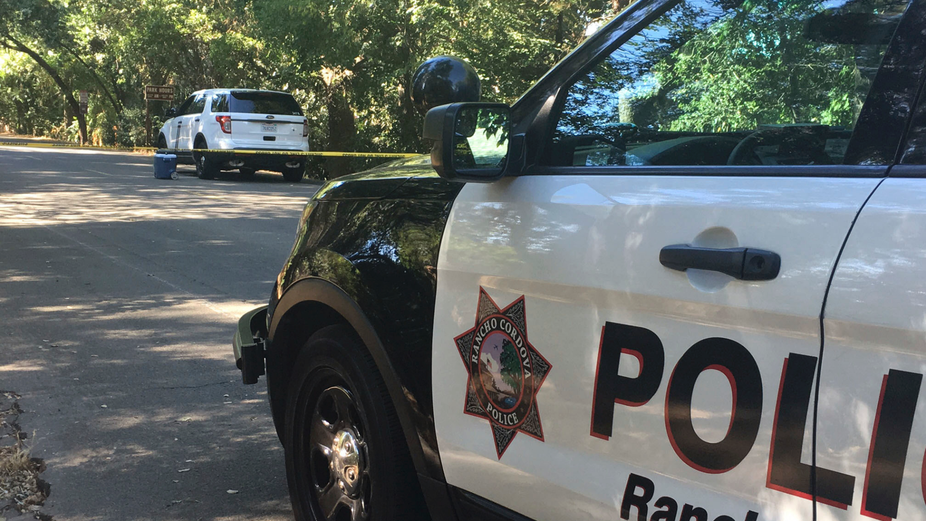 Rancho Cordova police investigate an SUV owned by a man and a woman detained for questioning, Wednesday, June 28, 2017, in Rancho Cordova, Calif.