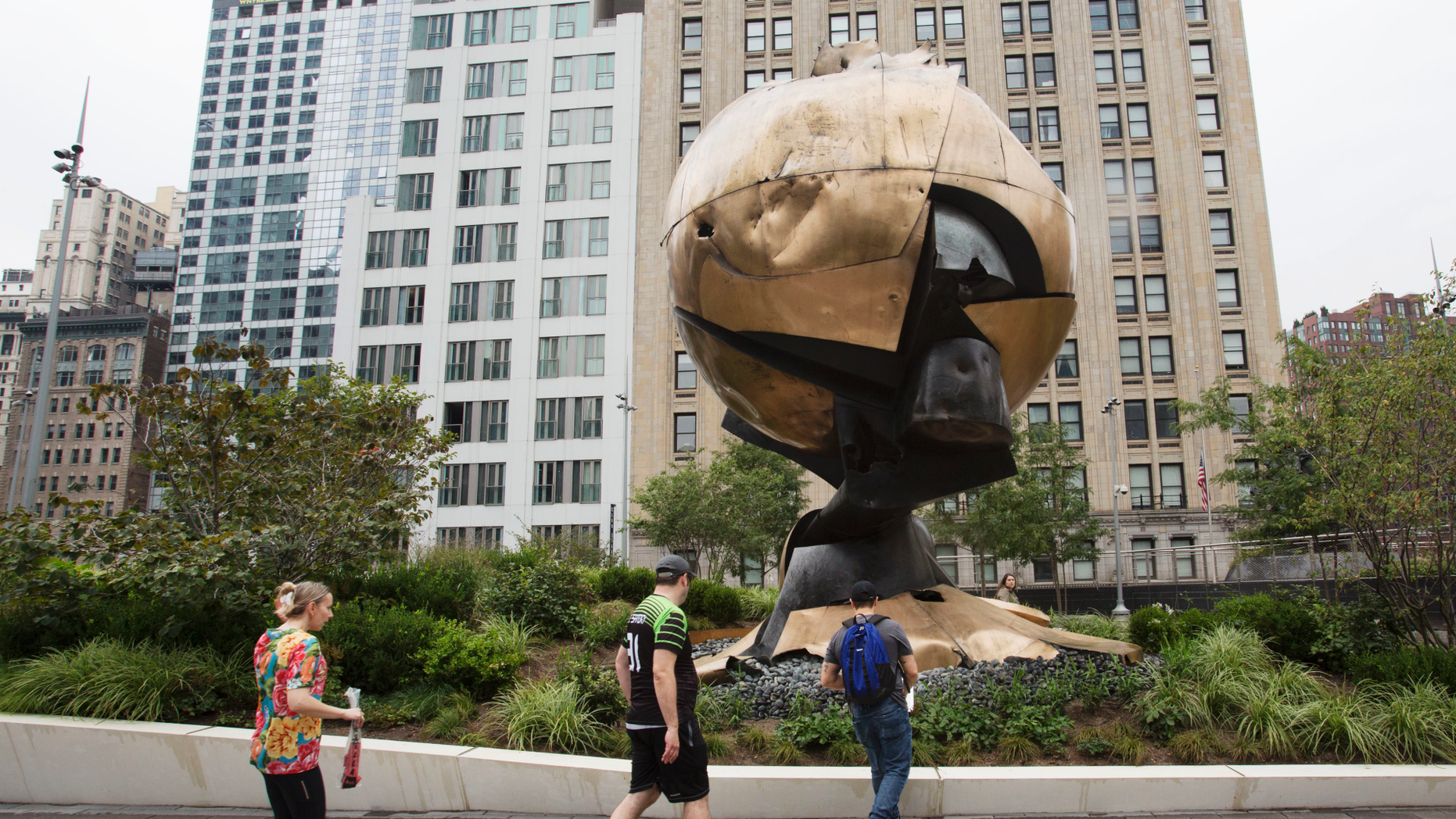 Sphere Sculpture Has New Home Overlooking 9 11 Memorial Fox News