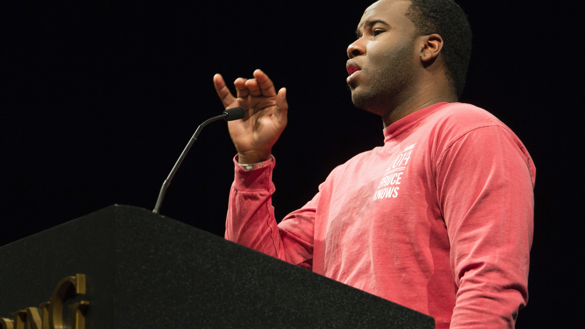 FILE - This March 24, 2014, file photo provided by Harding University in Searcy, Ark., shows Botham Jean, speaking at the university. Jean was fatally shot Sept. 6, 2018, by off-duty officer Amber Guyger who says she mistook his residence for her own. The service for 26-year-old Botham Jean will start at noon Thursday, Sept. 13, at a church in suburban Dallas following a public viewing. (Jeff Montgomery/Harding University via AP, File)