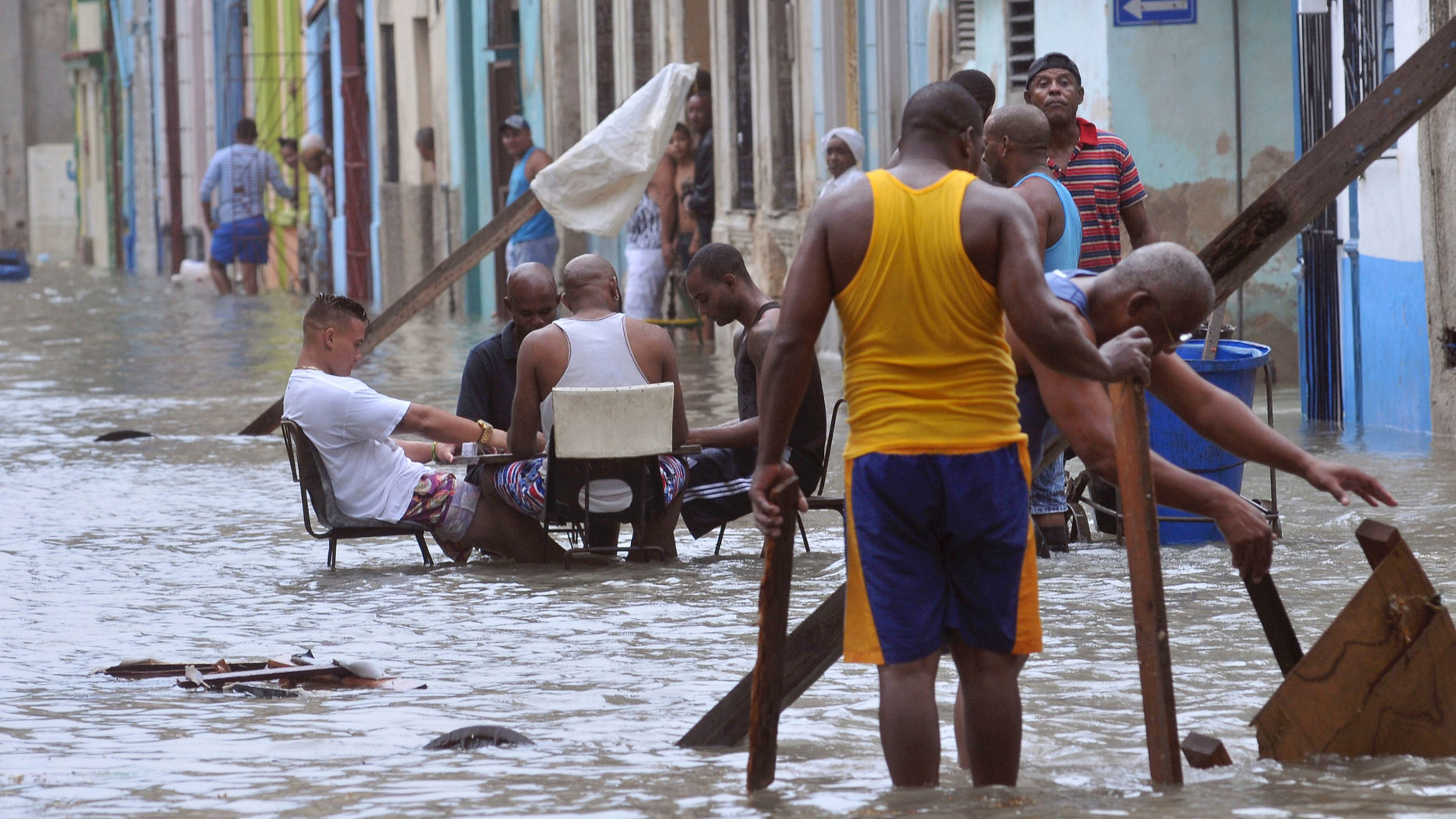 Pic Of Cubans At Dominoes In Irma Floodwaters Sparks Debate Fox News 8168