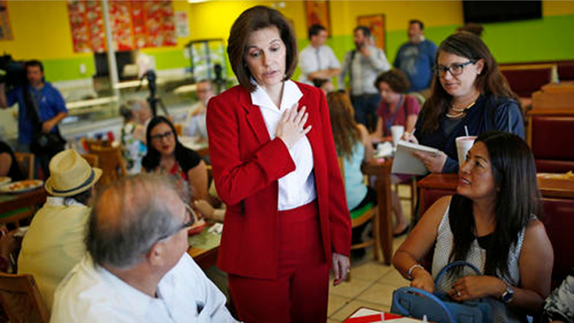 U.S. Senate candidate Catherine Cortez Masto during an event in Las Vegas on Tuesday, May 31, 2016.