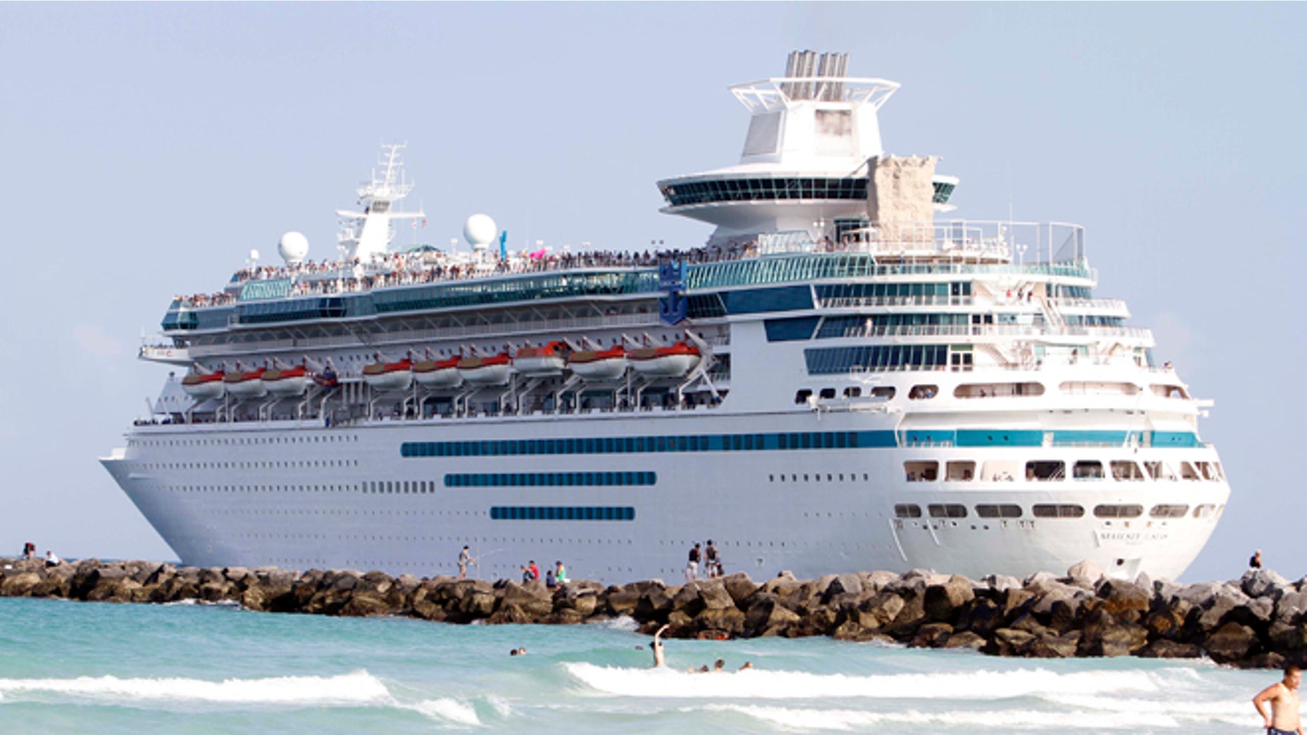 In this Monday, May 3, 2010 photo, Cruise Liner Majesty of the Seas heads out to sea in Miami Beach, Fla. Saving money on a cruise vacation requires timing and knowledge. (AP Photo/Alan Diaz)