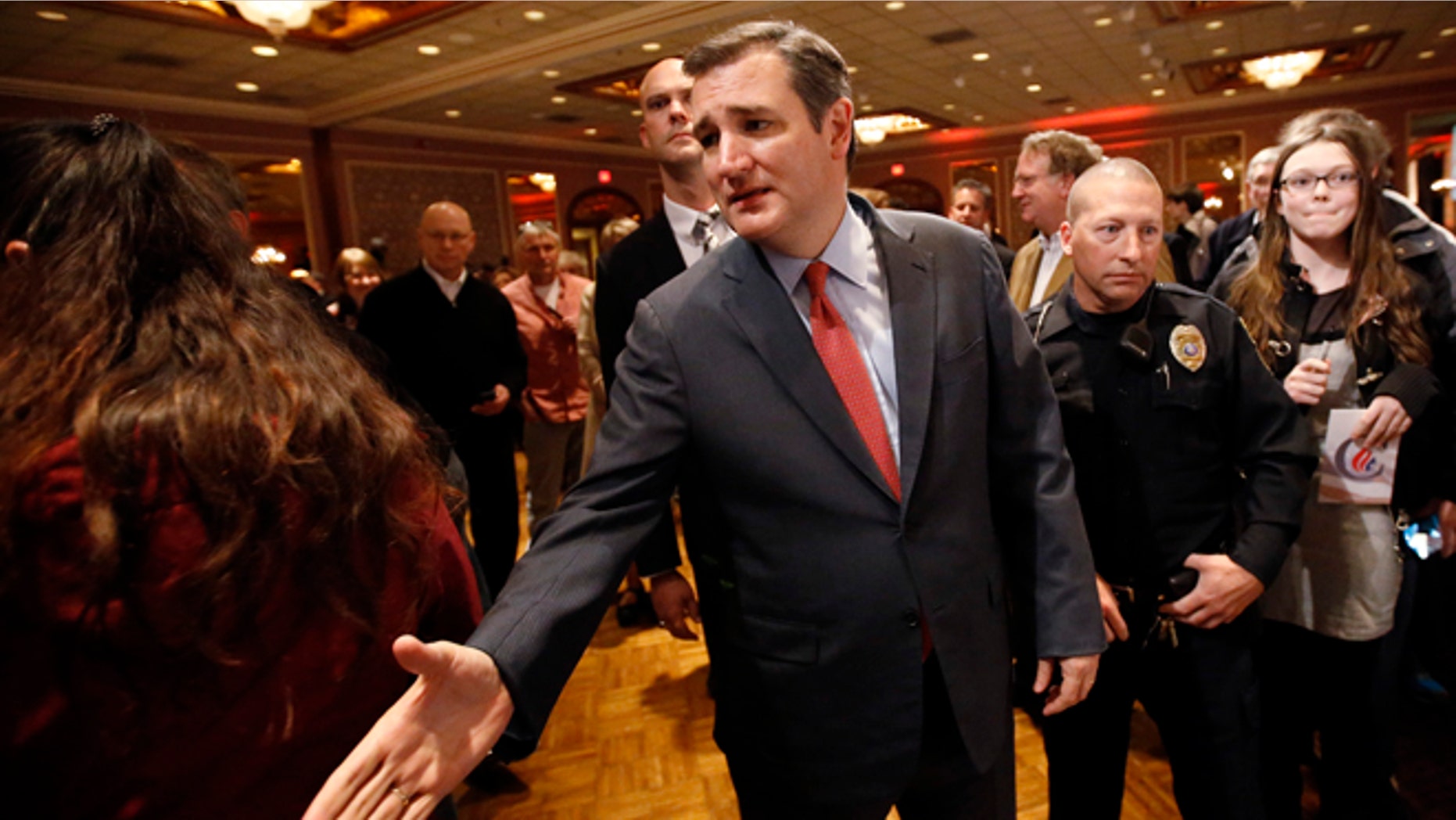 Sen. Ted Cruz at a campaign stop Wednesday, March 23, 2016, in Pewaukee, Wis.