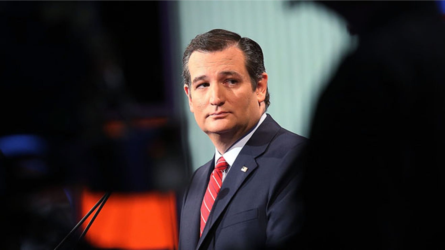 Republican presidential candidate Sen. Ted Cruz (R-TX) participates in the Fox News - Google GOP Debate January 28, 2016 at the Iowa Events Center in Des Moines, Iowa. (Photo by Scott Olson/Getty Images)