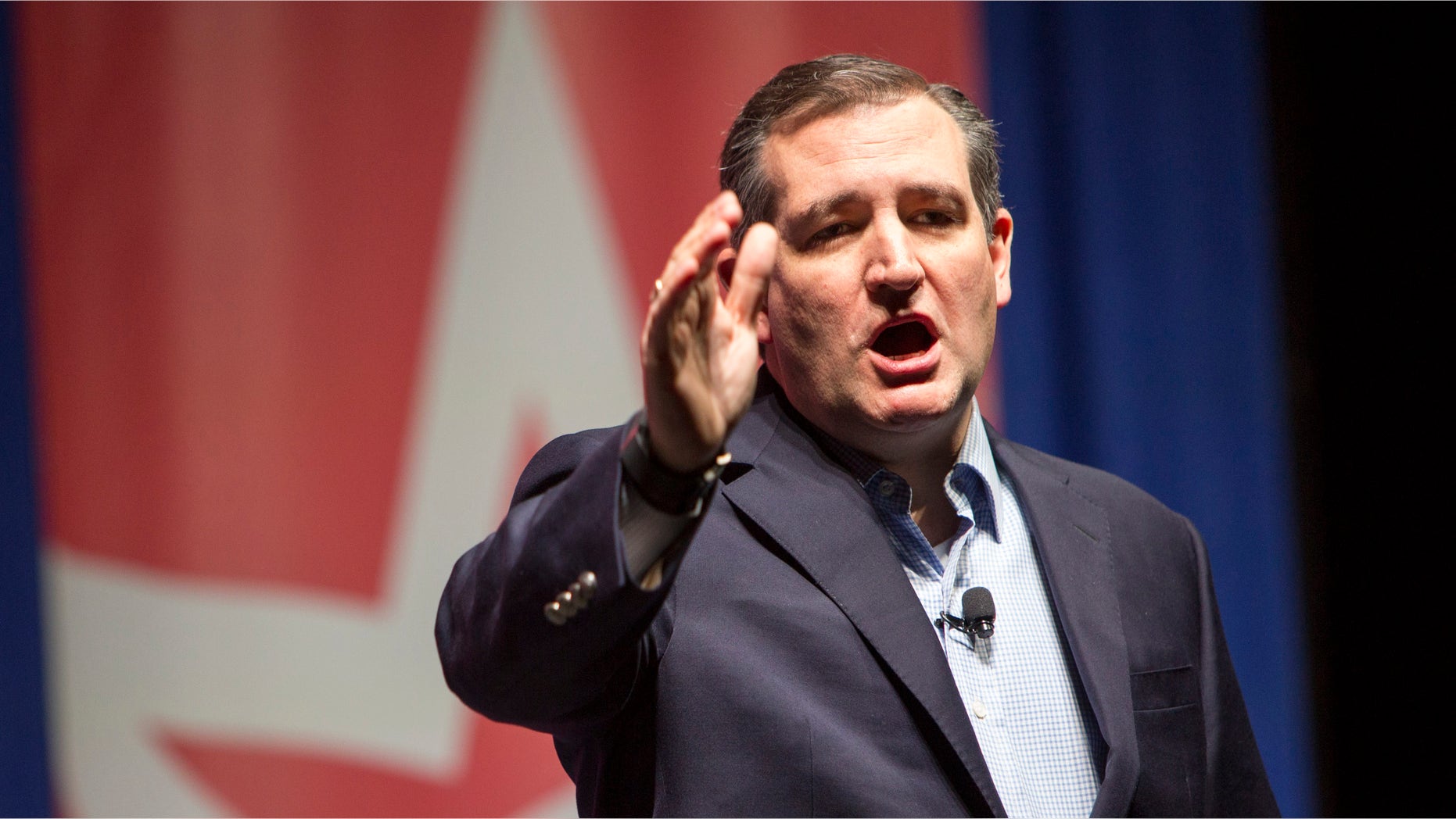 Republican presidential candidate Sen. Ted Cruz, R-Texas, speaks Saturday, Dec. 5, 2015, during the Rising Tide Summit at the US Cellular Center in Cedar Rapids, Iowa. (AP Photo/Scott Morgan)