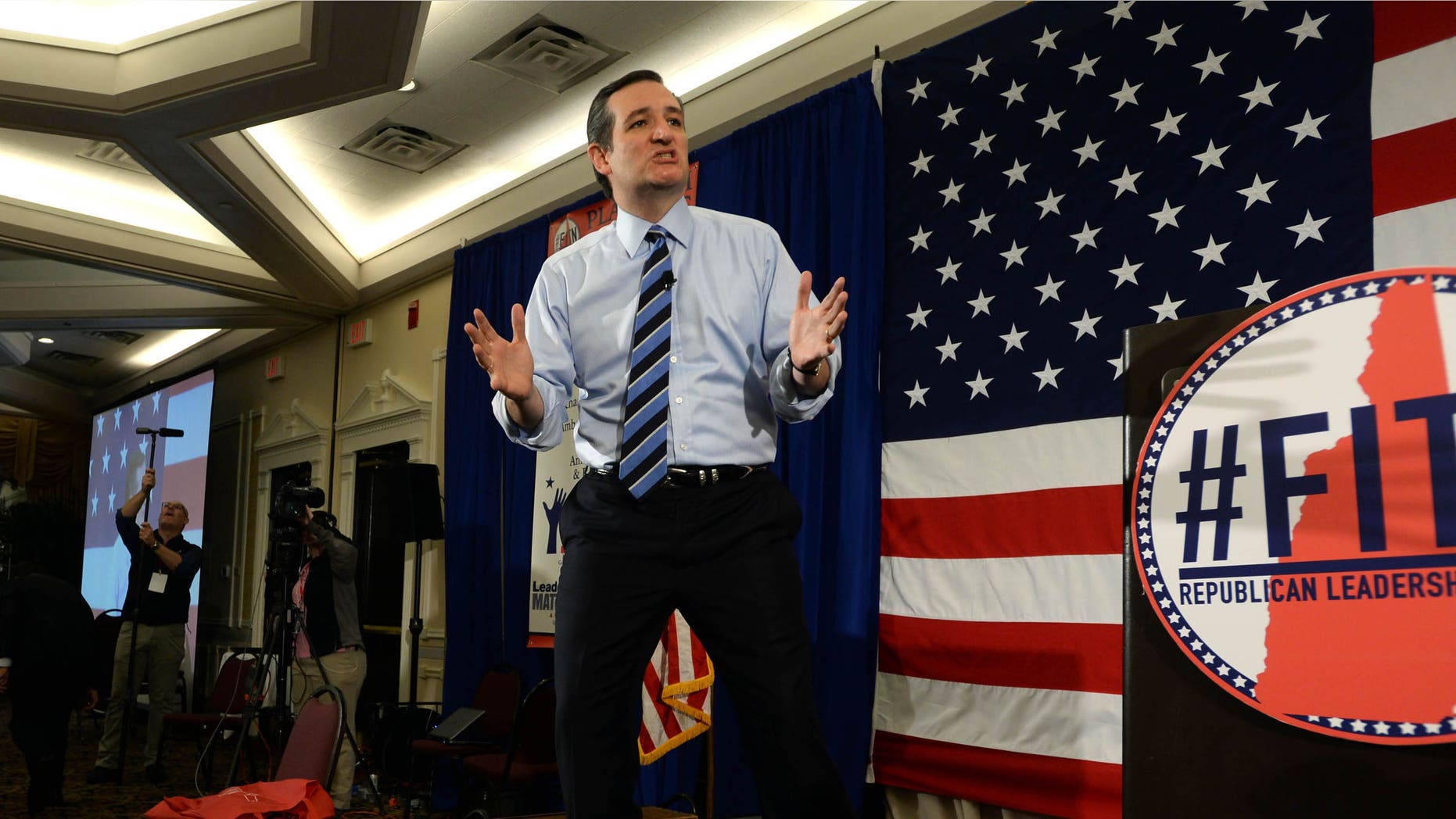 NASHUA, NH - APRIL 18: U.S. Sen. Ted Cruz (R-TX) speaks at the First in the Nation Republican Leadership Summit April 18, 2015 in Nashua, New Hampshire. The Summit brought together local and national Republicans and was attended by all the Republicans candidates as well as those eyeing a run for the nomination. (Photo by Darren McCollester/Getty Images)