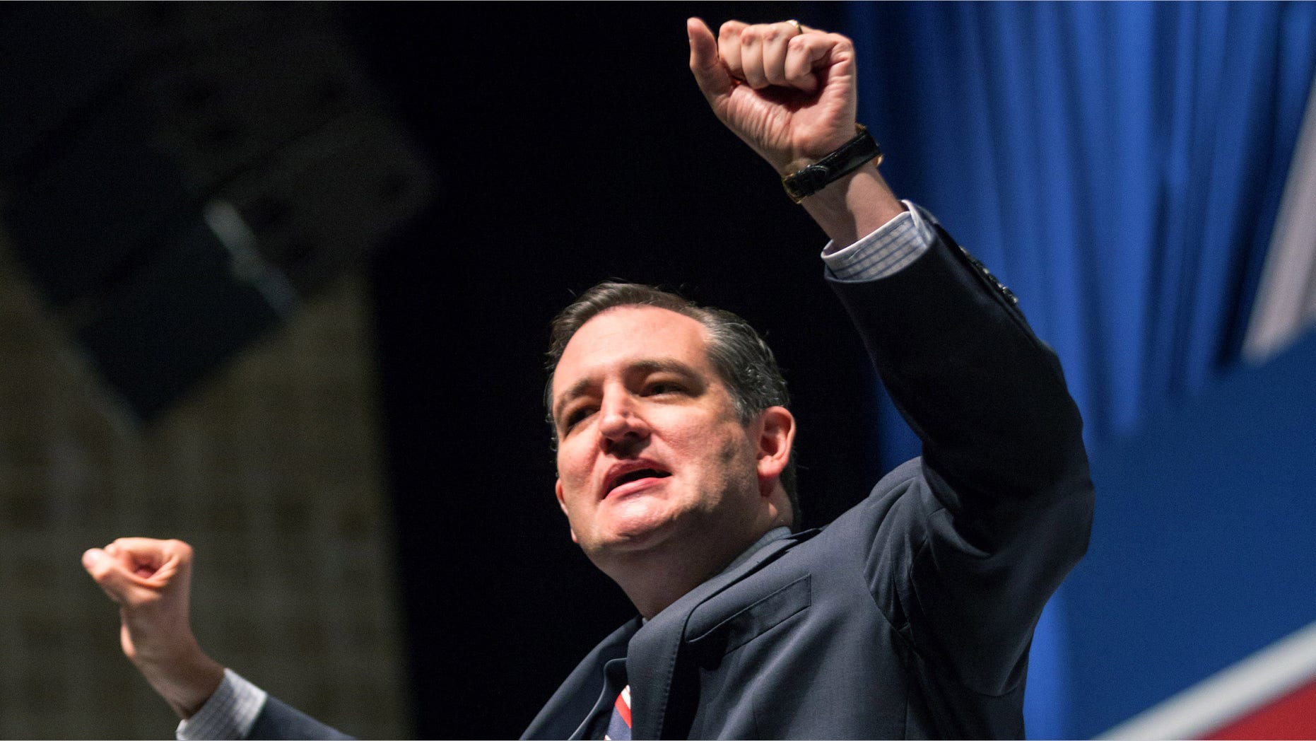 GREENVILLE, SC - MAY 09: Republican presidential candidate U.S. Sen. Ted Cruz (R-TX) speaks during the Freedom Summit on May 9, 2015 in Greenville, South Carolina. Cruz joined eleven other potential candidates in addressing the event hosted by conservative group Citizens United. (Photo by Richard Ellis/Getty Images)