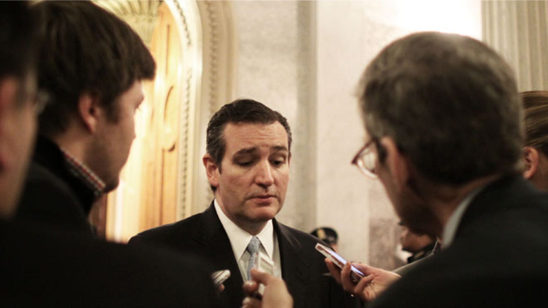 FILE: Dec. 13, 2014: Sen. Ted Cruz, R-Texas, after the Senate voted on a $1.1 trillion spending bill to fund the government through the next fiscal year.
