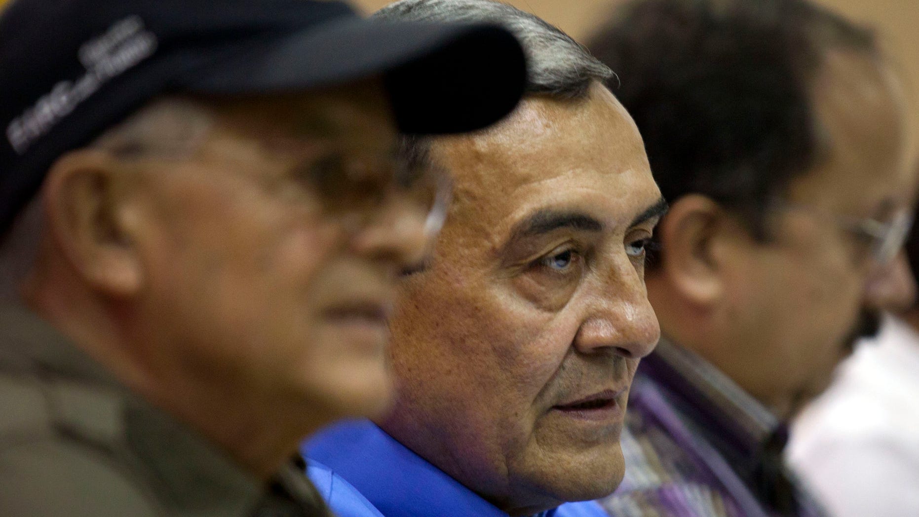 Sept. 6, 2012: Mauricio Jaramillo, a spokesman and top leader of the Revolutionary Armed Forces of Colombia, or FARC, attends a press conference with other FARC members in Havana, Cuba.