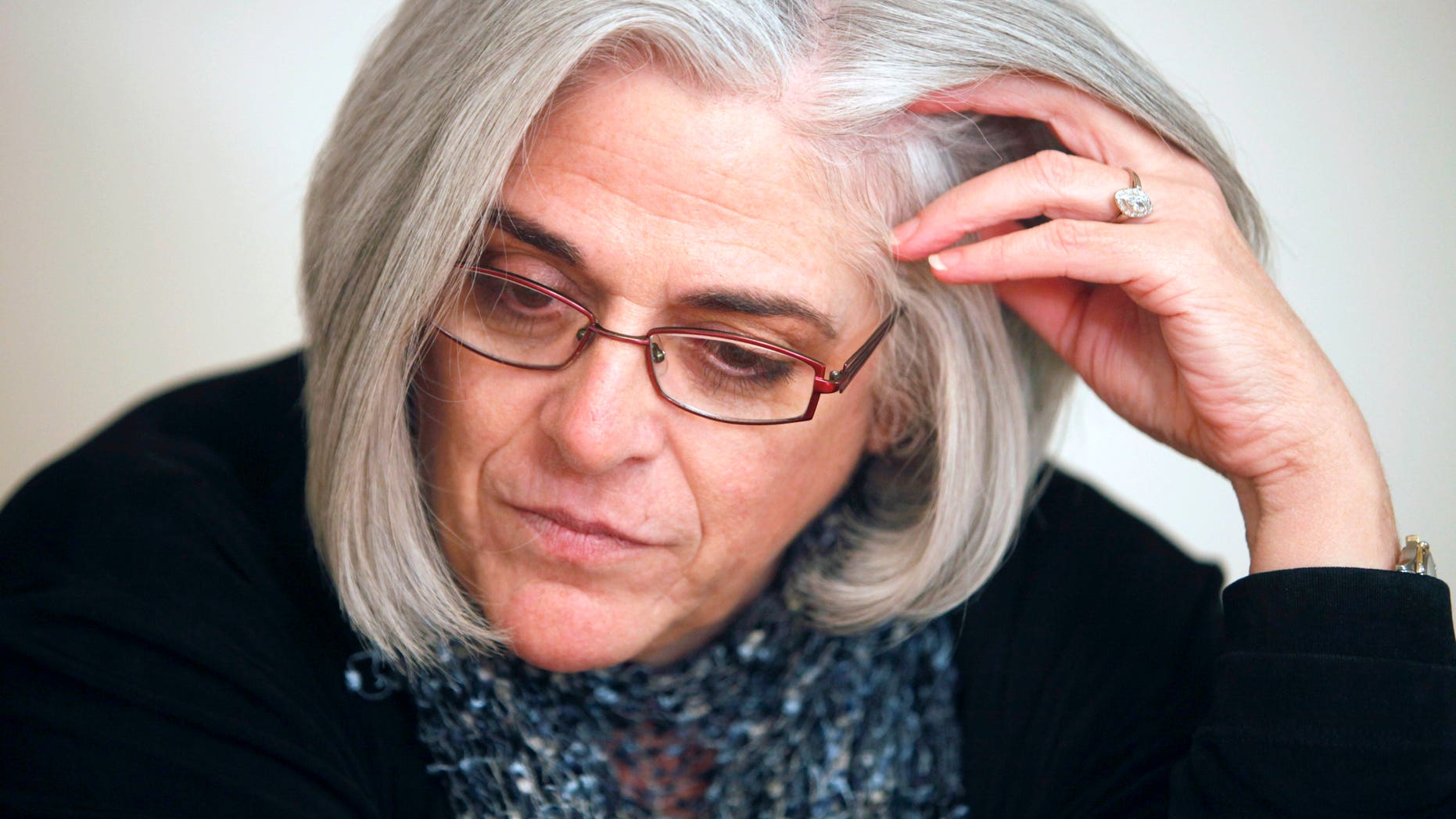 Dec. 1: Judy Gross, whose husband Alan Gross has been detained in Cuba, pauses during an interview at her home in Washington.