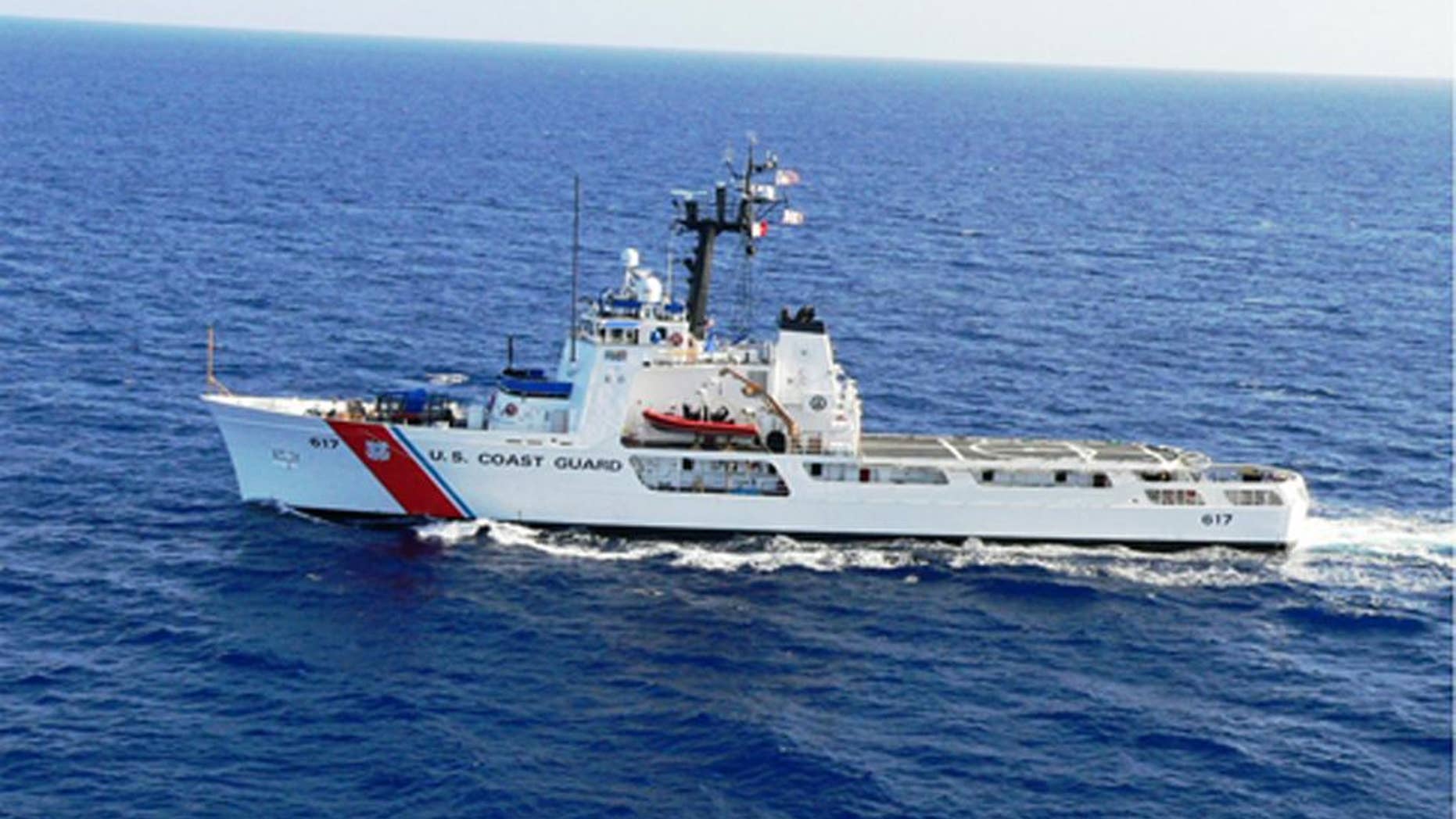 This undated handout photo provided by the US Coast Guard shows US Coast Guard Cutter Vigilant. Thirty-eight Cuban migrants caught trying to sail to the U.S. are stranded aboard a U.S. Coast Guard vessel, waiting for permission from the Cuban government to return home, The Associated Press has learned. The migrants were among about 96 Cubans who were intercepted at sea and taken aboard the Coast Guard Cutter Vigilant. The Cuban government allowed the return of the other 58 people. (Coast Guard via AP)