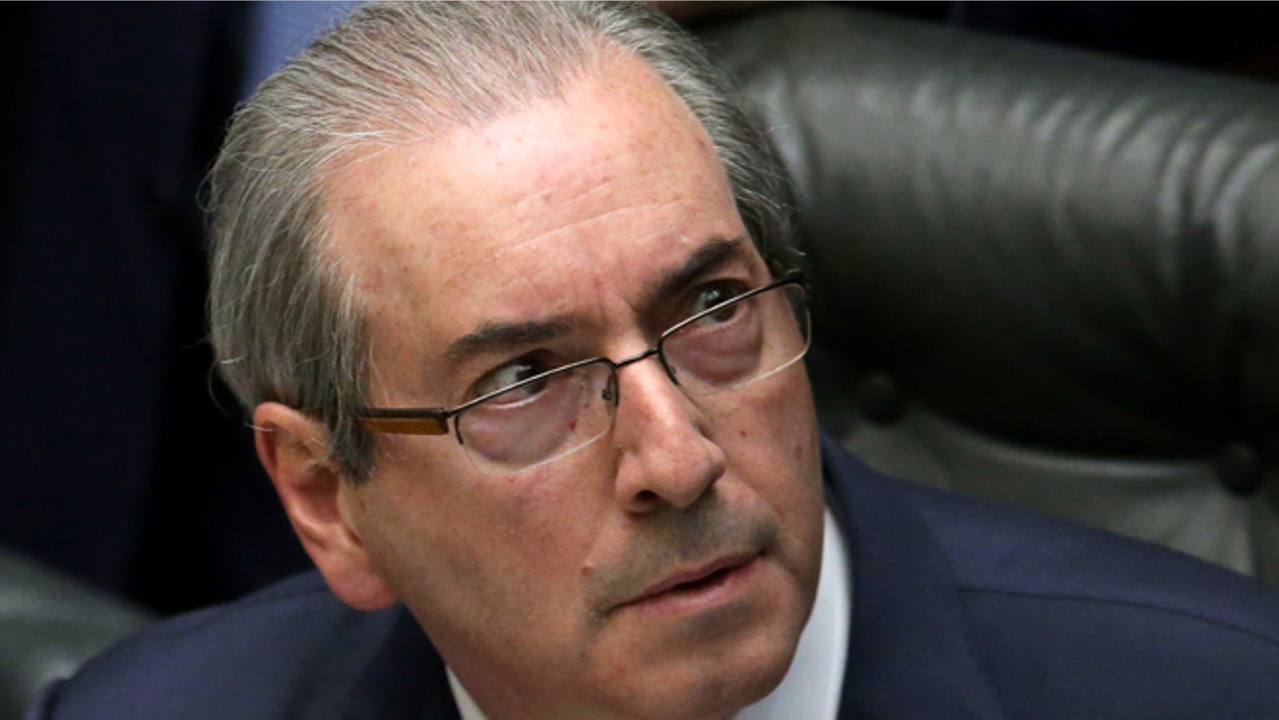 House Speaker Eduardo Cunha at the Chamber of Deputies in Brasilia, Brazil.
