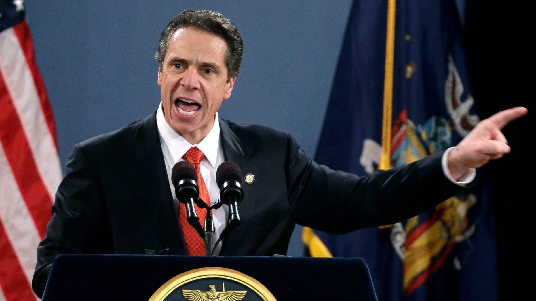 Jan. 9, 2013: New York Gov. Andrew Cuomo delivers his third State of the State address at the Empire State Plaza Convention Center.